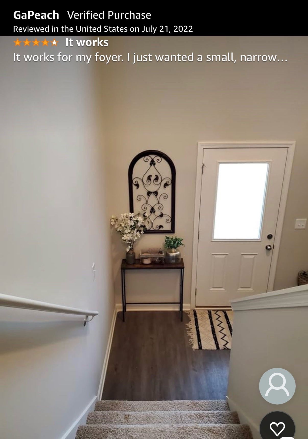 Narrow Console Table, 29.5" Small Entryway Table - photo 4