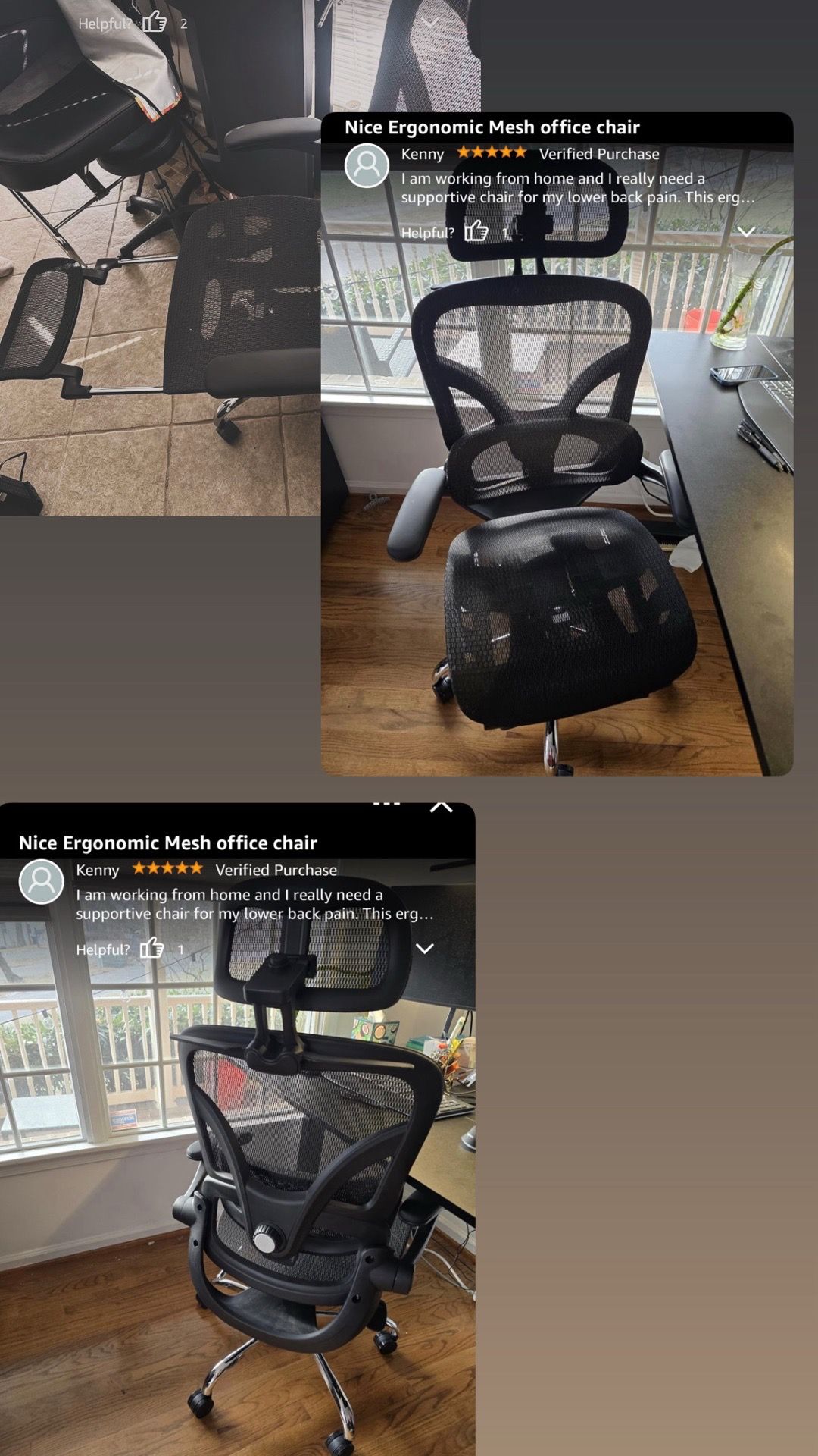 Ergonomic Office Chair with Footrest, High Back Mesh - photo 4