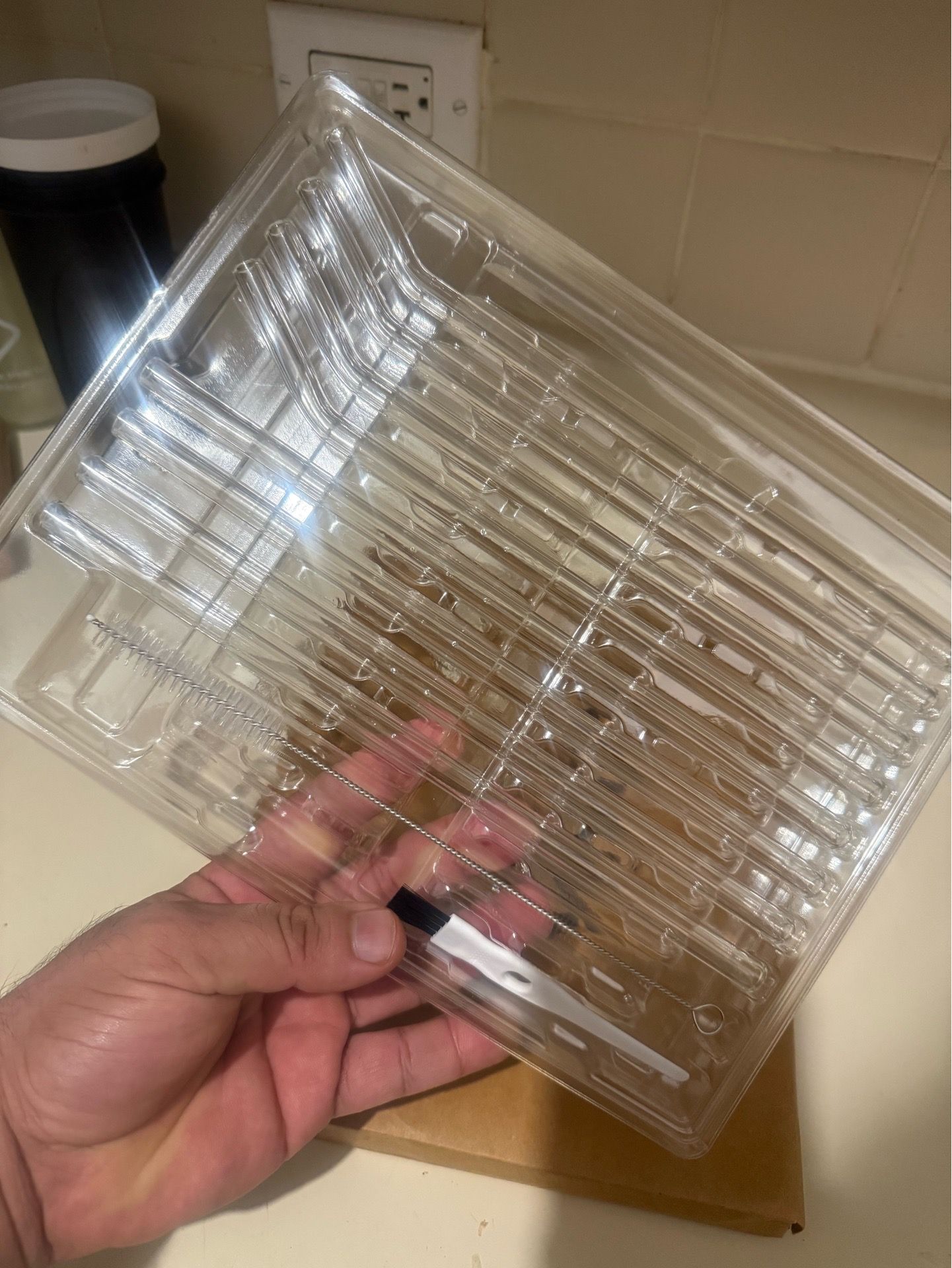 8 Reusable Glass Straws - 8" and 9" x 10mm with Brushes - photo 5