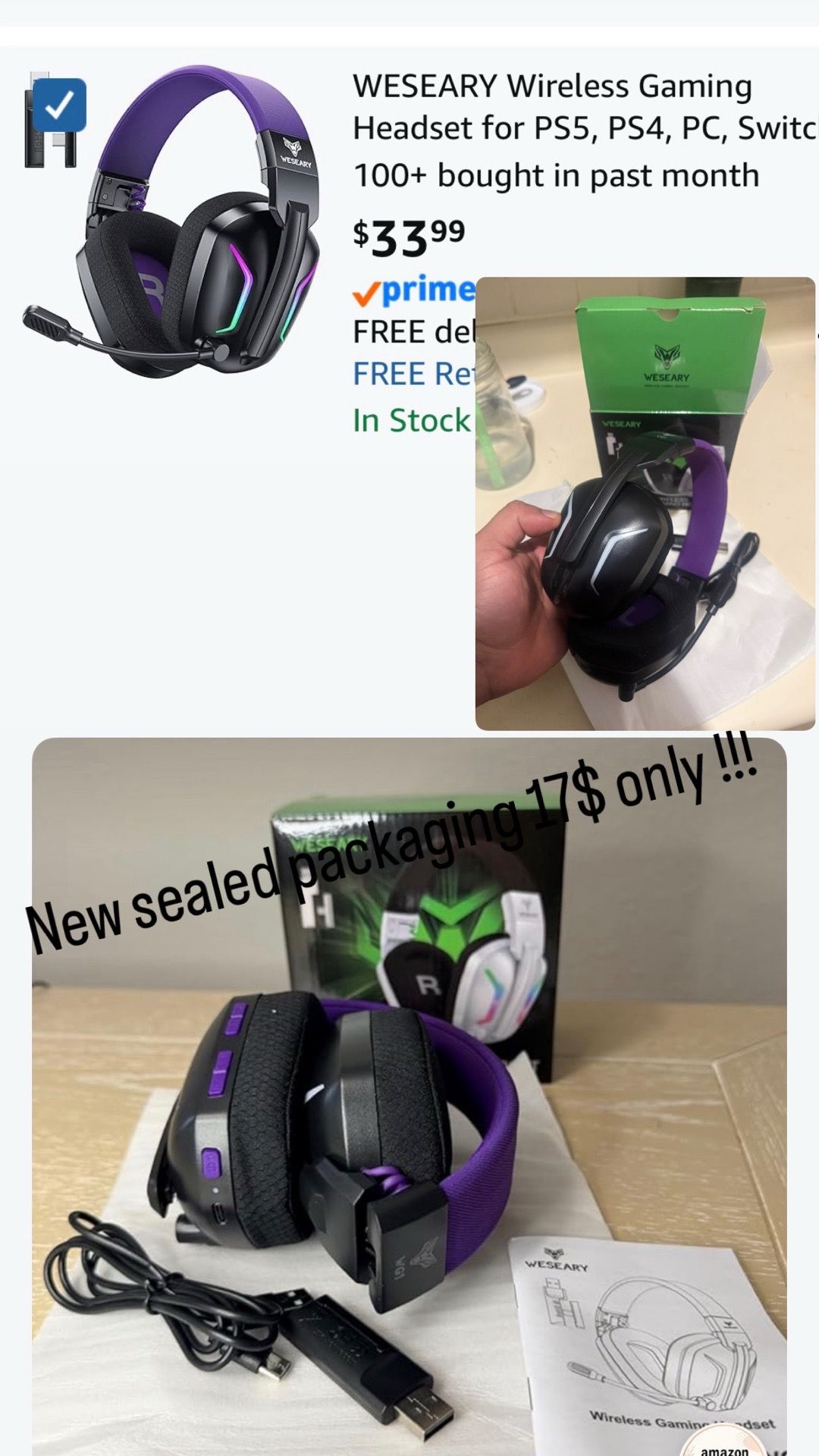 Wireless Gaming Headset for PS5, PS4, PC, Switch & Mac - photo 2
