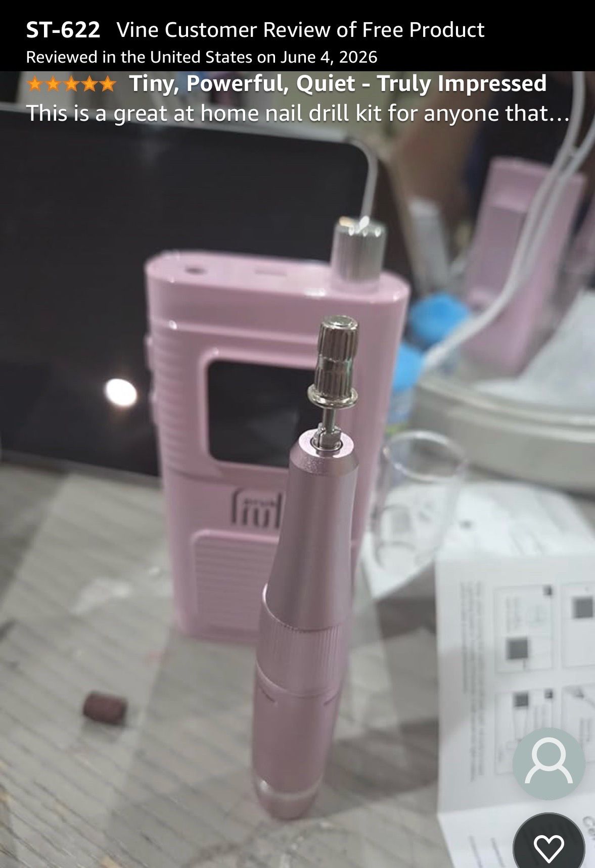 Professional Electric Nail Drill Kit 40000RPM Cordless E-File - photo 3