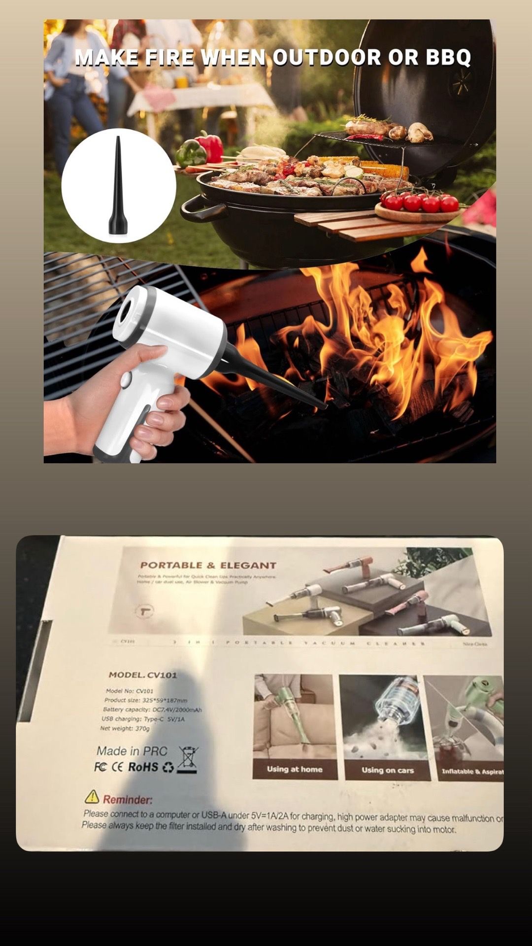 3-in-1 Cordless Car Vacuum & Air Duster Blower - photo 3