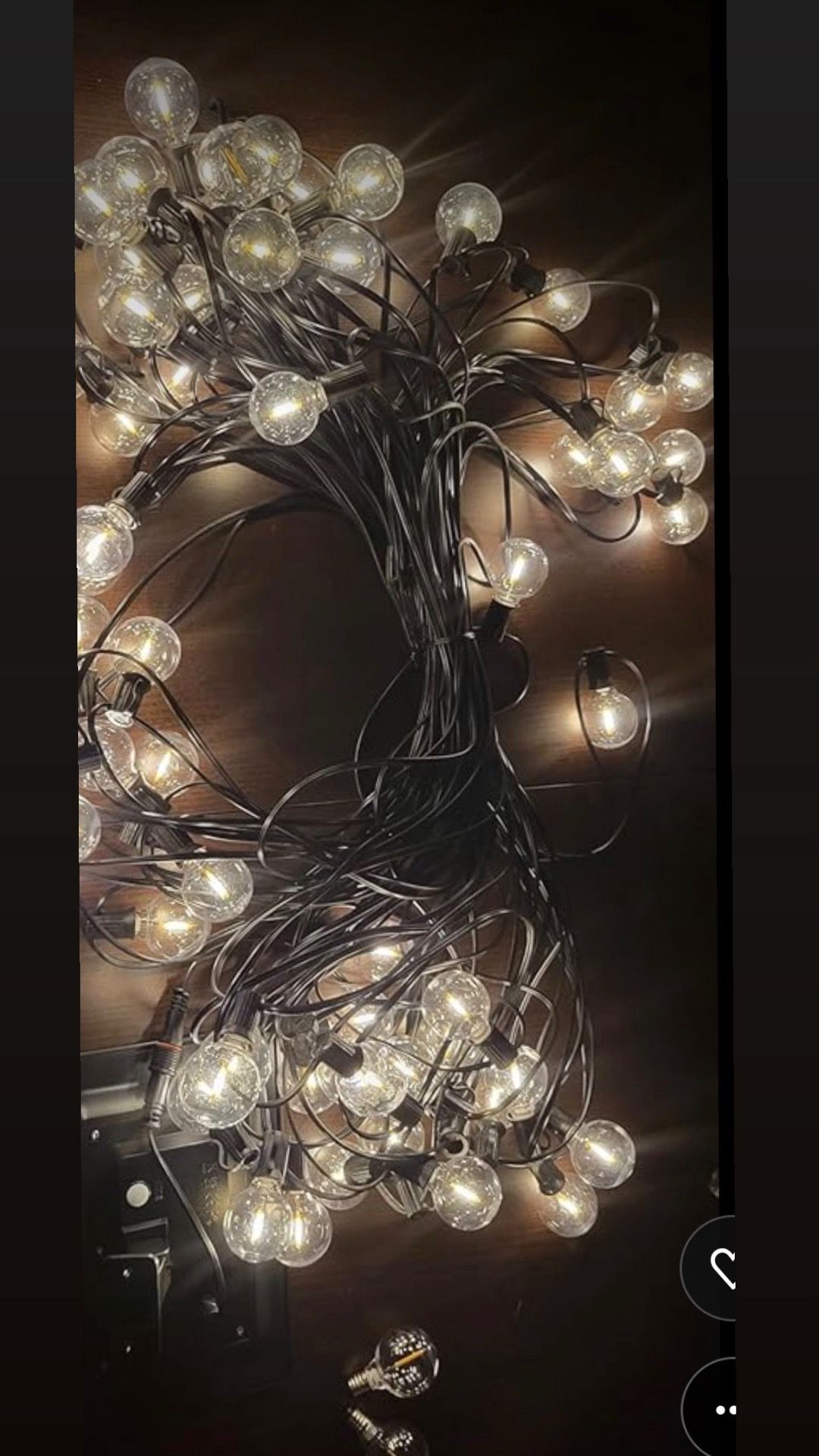 100FT Solar G40 Outdoor Waterproof Patio String Lights - photo 5