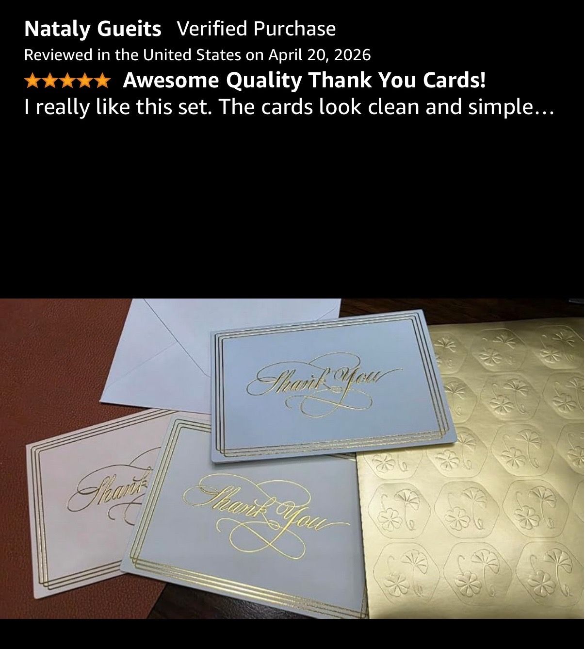 100-Pack Thank You Cards with Envelopes and Stickers - photo 5