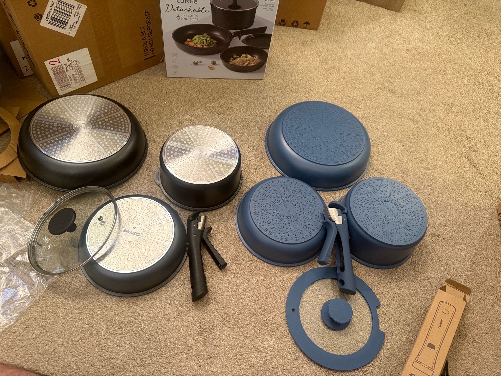 Nonstick Cookware Set with Detachable Handles - photo 2