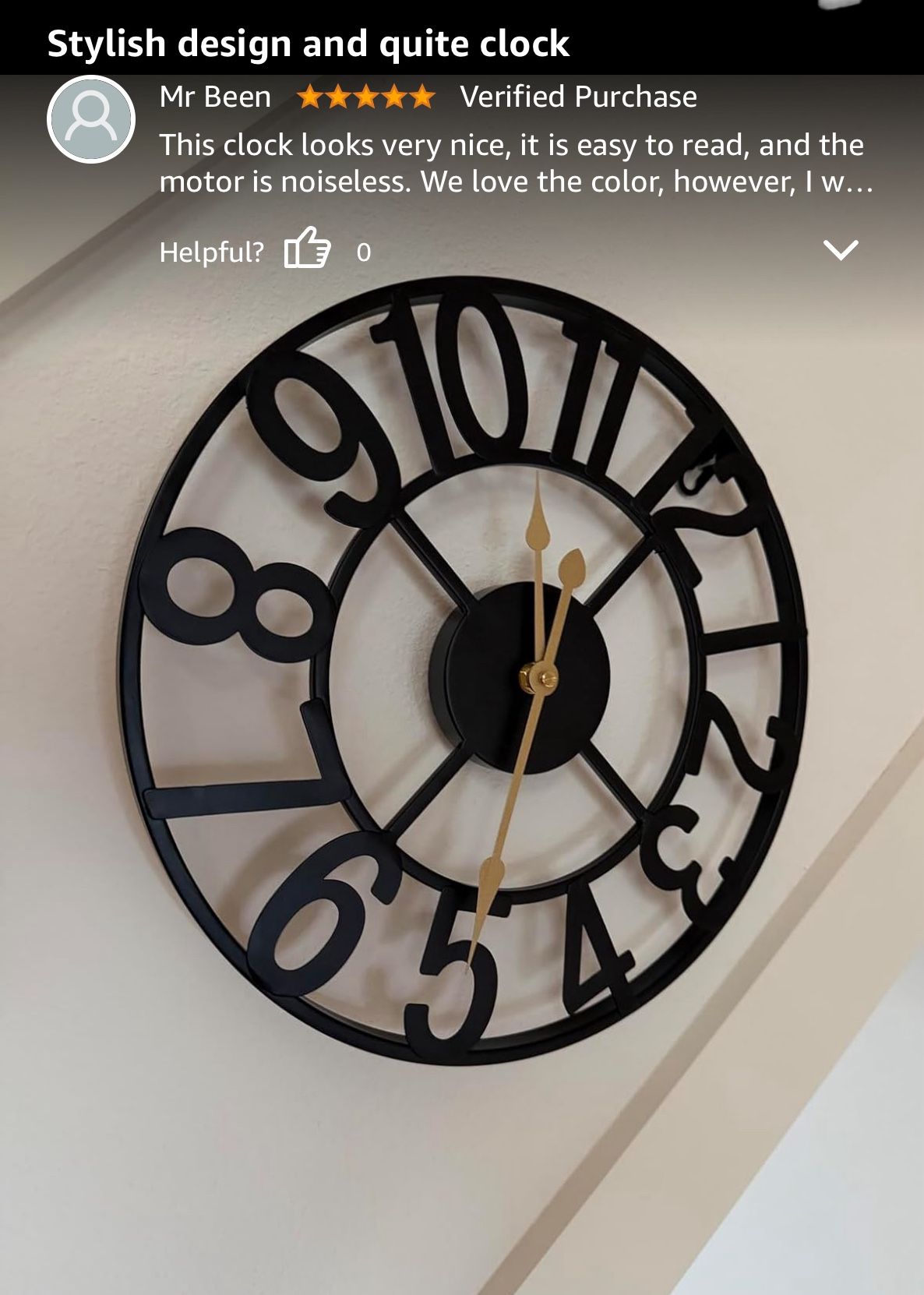 14 in Vintage Retro Mid Century Decorative Metal Wall Clock - photo 2