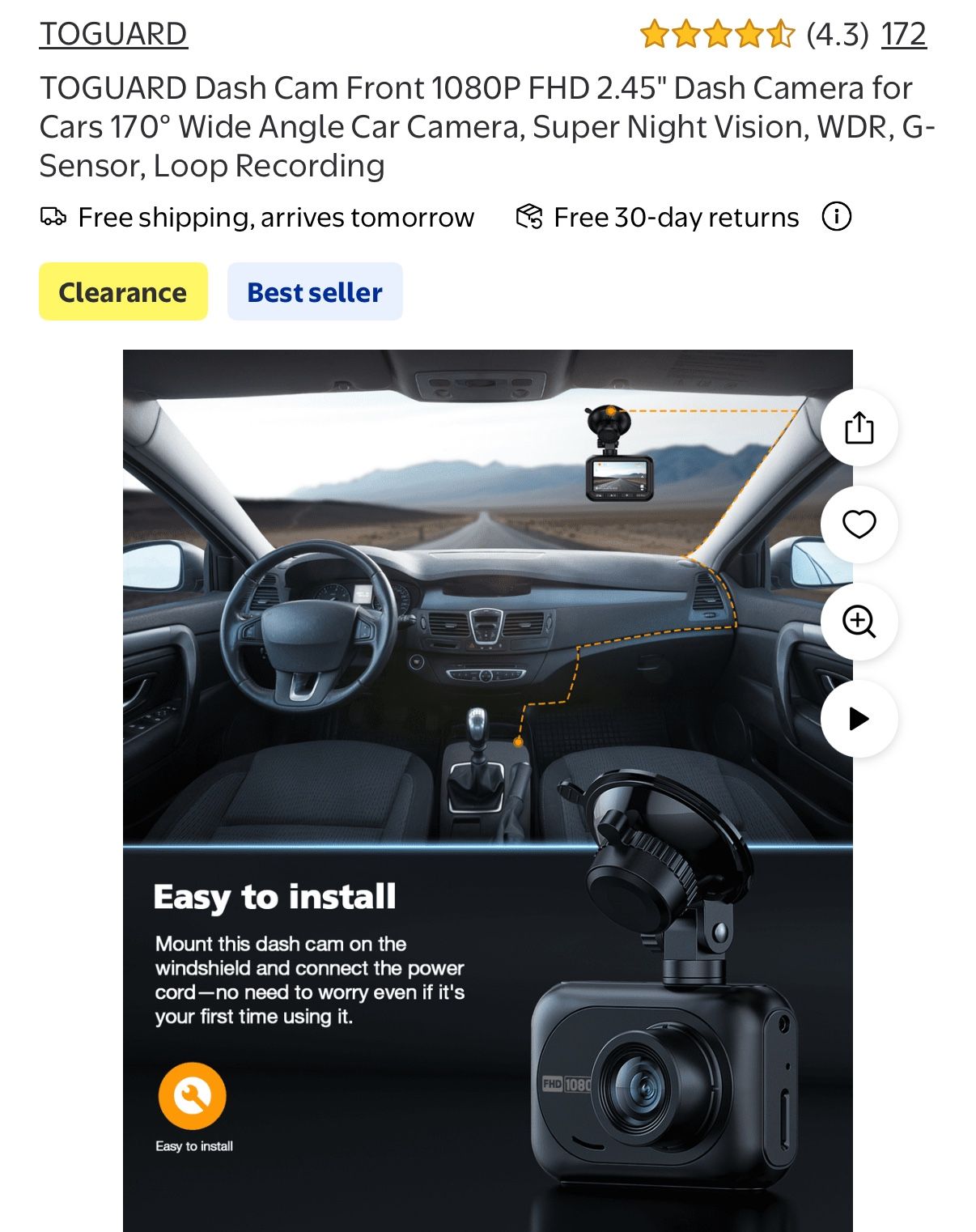 Dash Cam Front 1080P FHD 2.45" Dash Camera - photo 4
