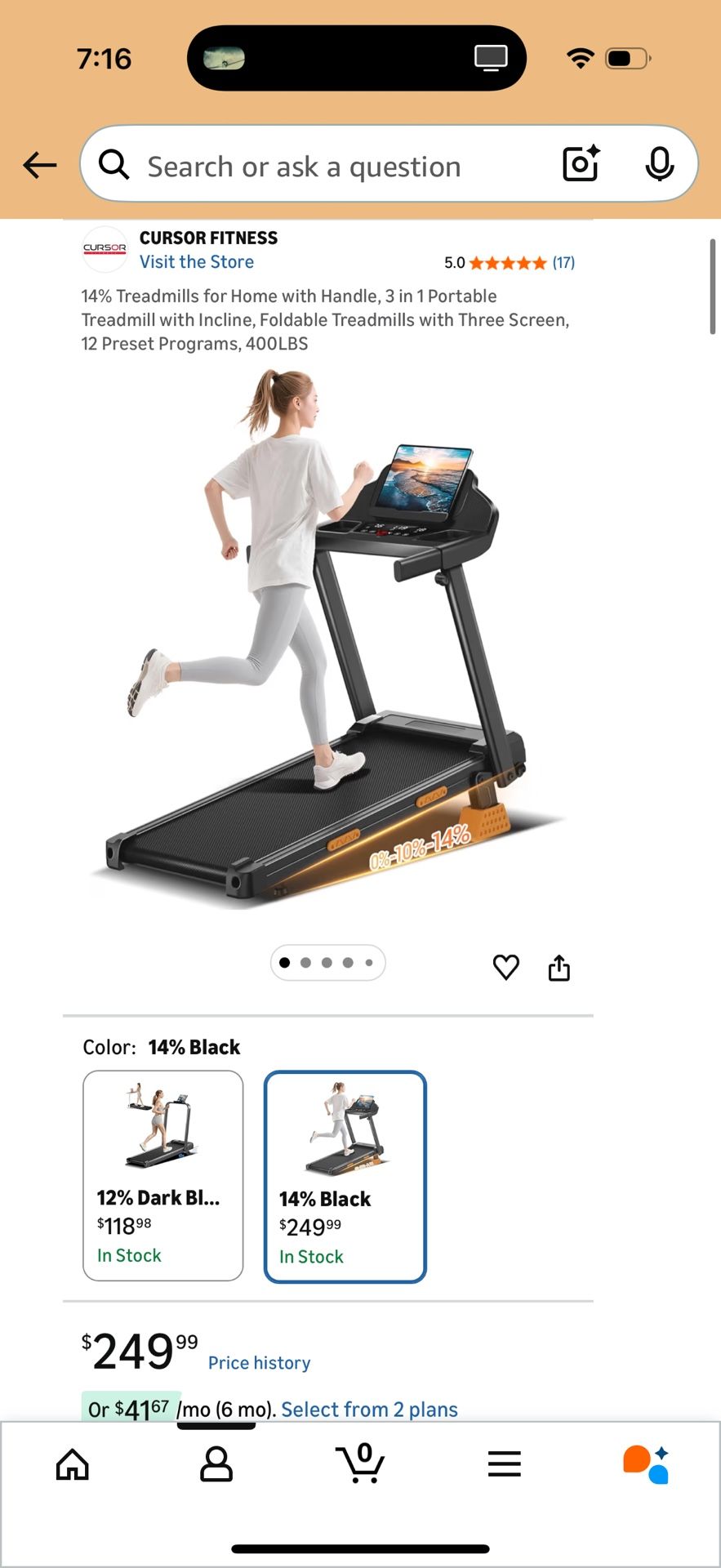 3 in 1 Foldable Home Treadmill with Incline and 12 Programs - photo 3