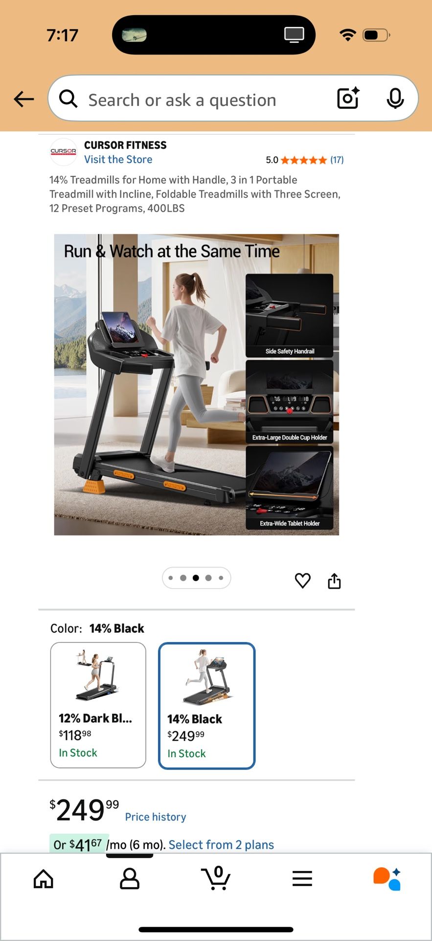 3 in 1 Foldable Home Treadmill with Incline and 12 Programs - photo 4