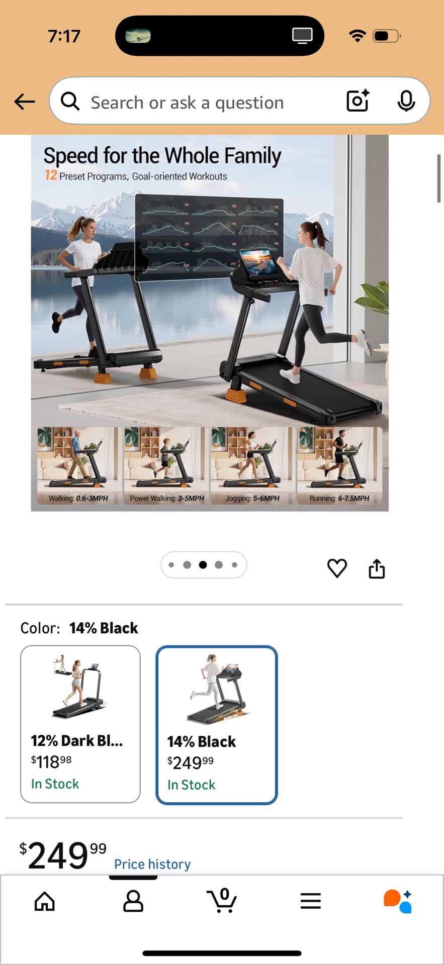 3 in 1 Foldable Home Treadmill with Incline and 12 Programs - photo 5