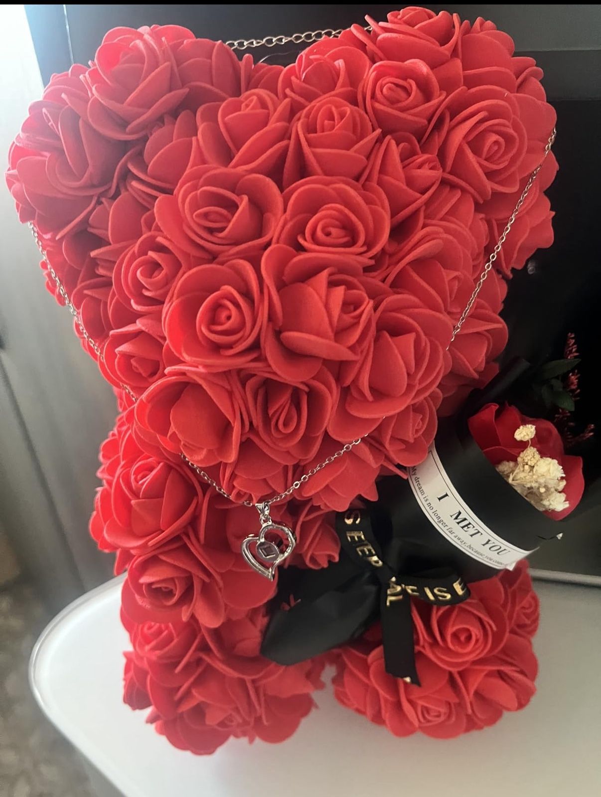 Valentines Day Rose Bear Artificial Flower Gift