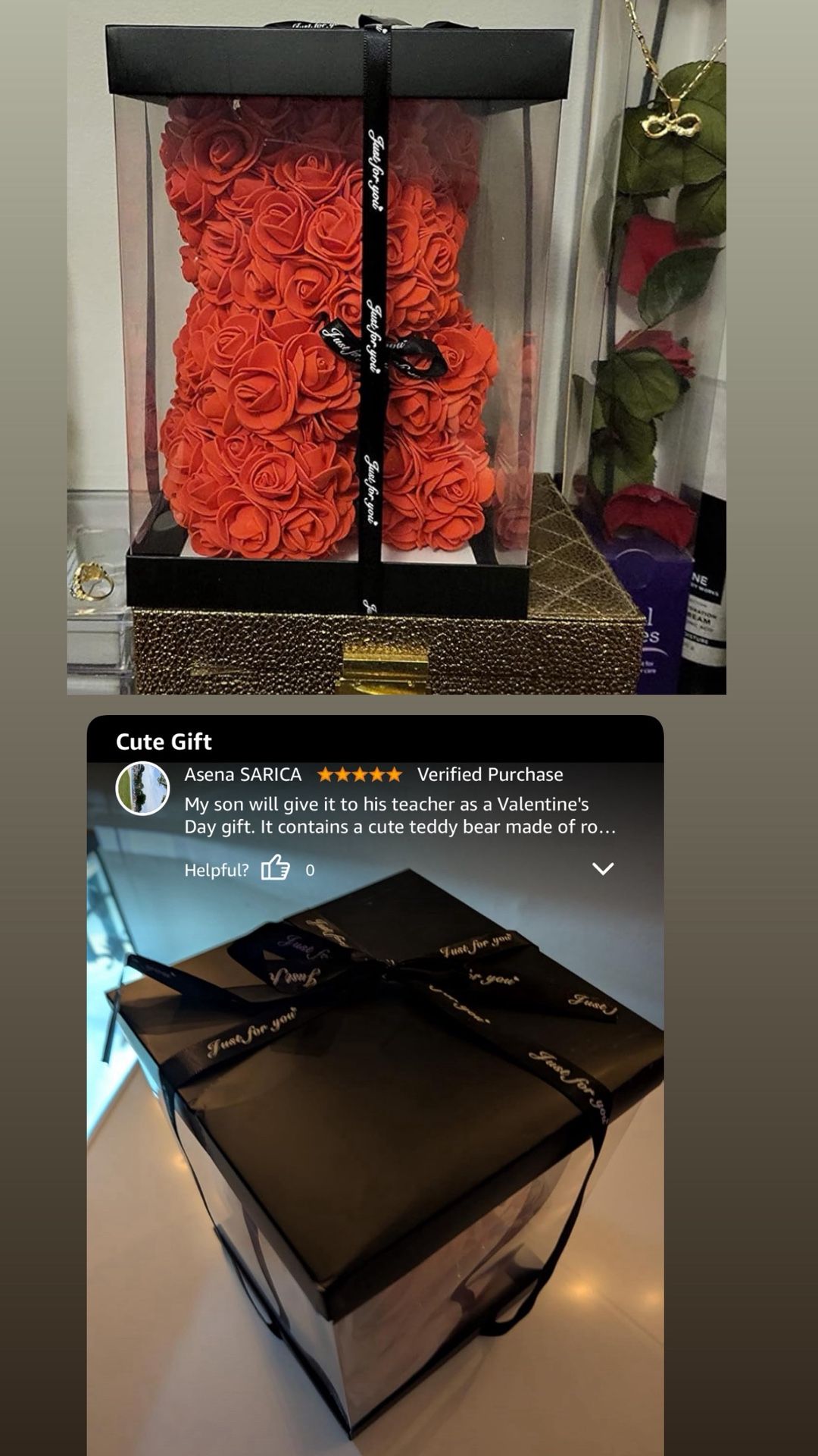 Valentines Day Rose Bear Artificial Flower Gift - photo 4