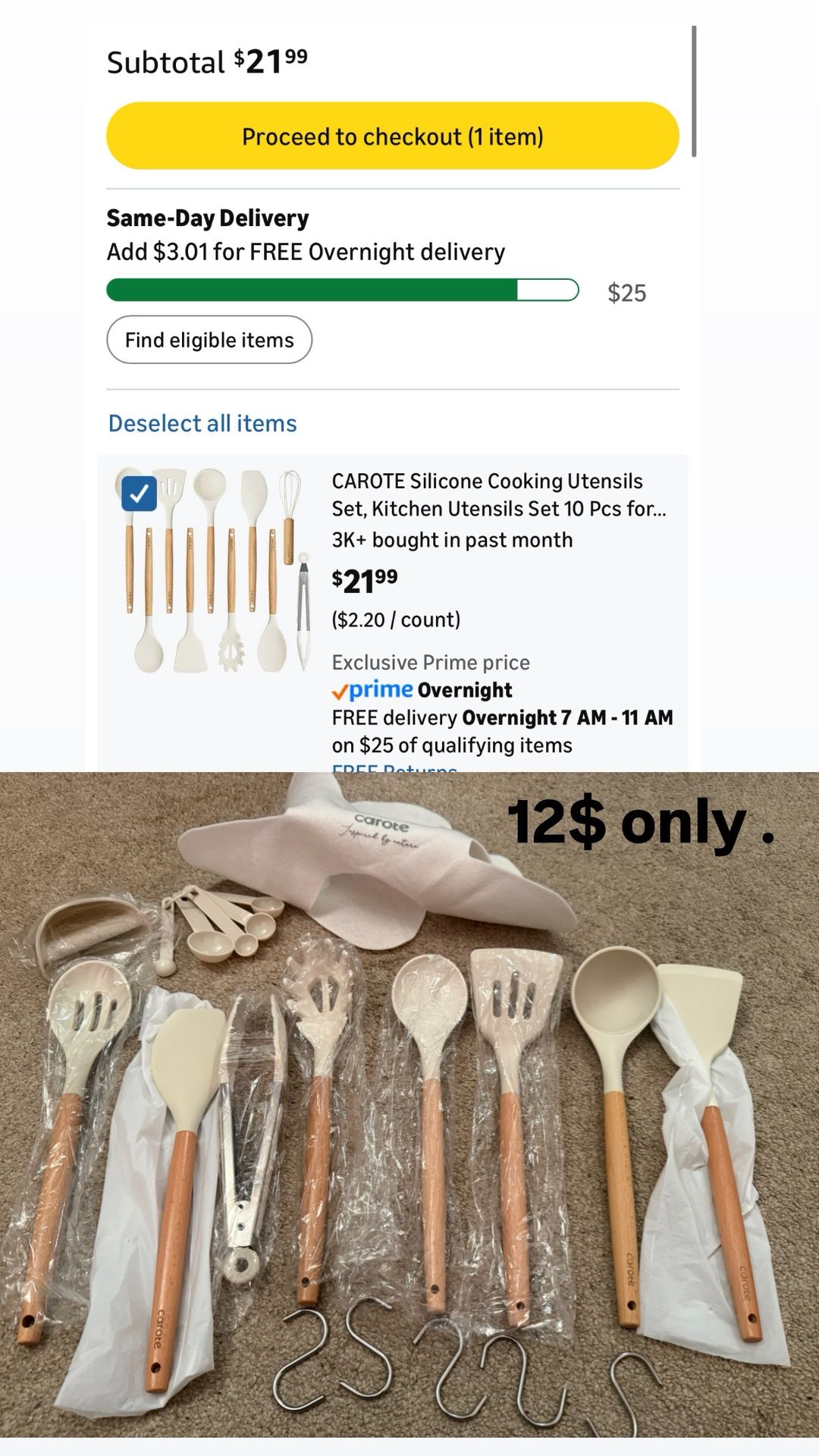 10 Pcs Silicone Cooking Utensils Set with Wood Handles