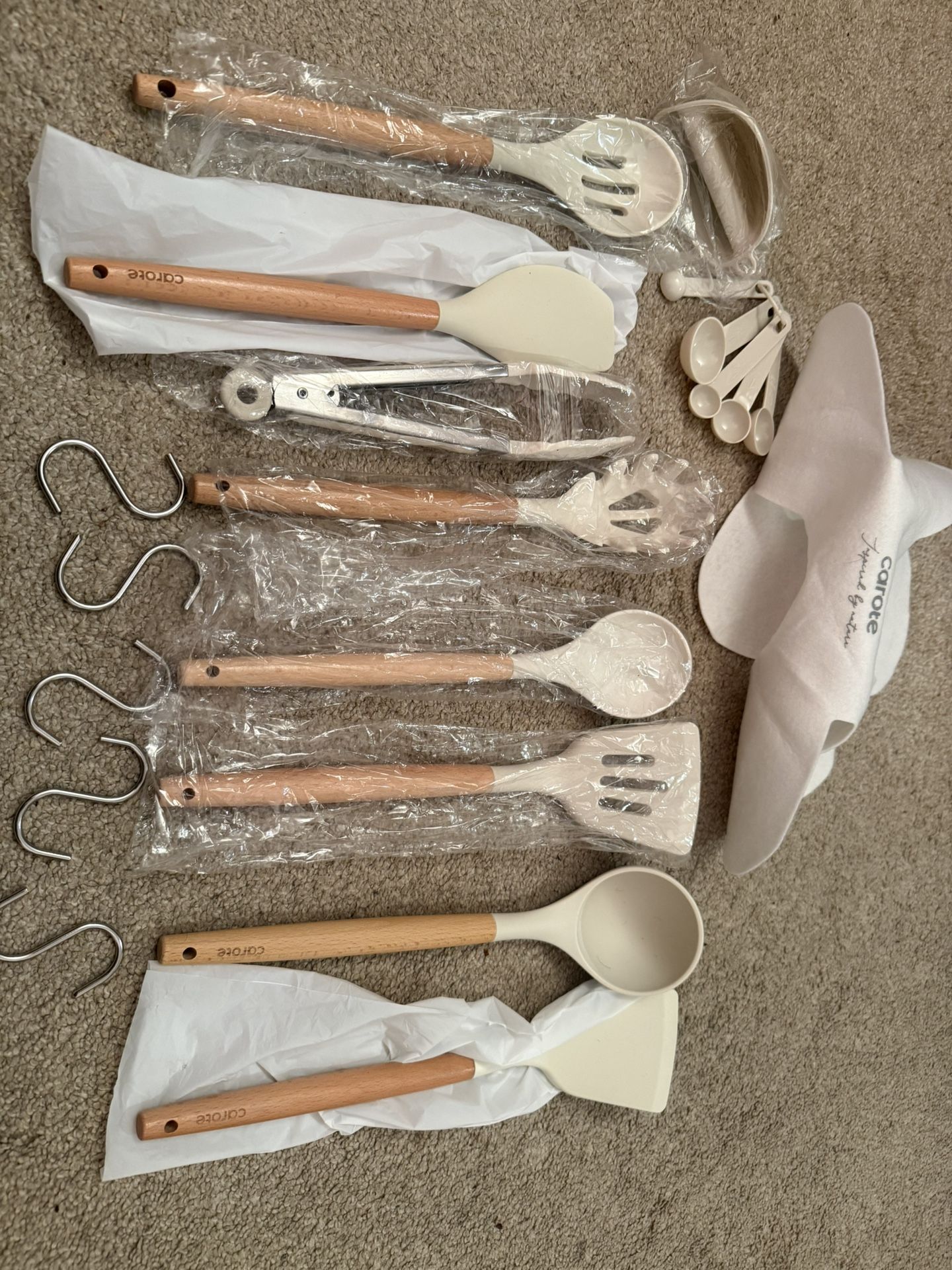 10 Pcs Silicone Cooking Utensils Set with Wood Handles - photo 2