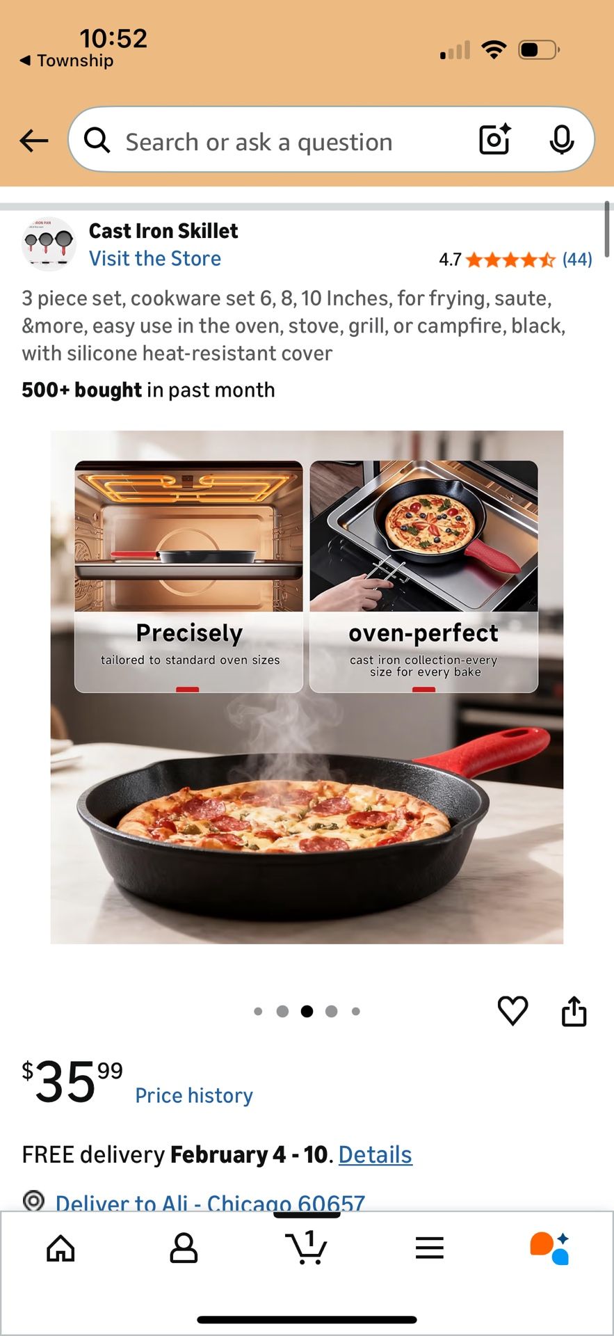 3 Piece Cookware Set 6, 8, 10 Inch Frying Pans - photo 4