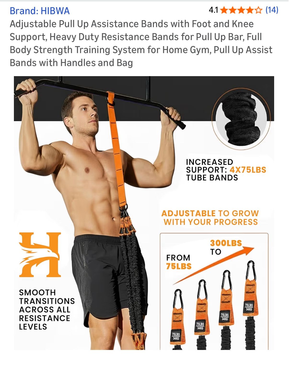 Adjustable Pull Up Assistance Bands with Foot and Knee Support - photo 5