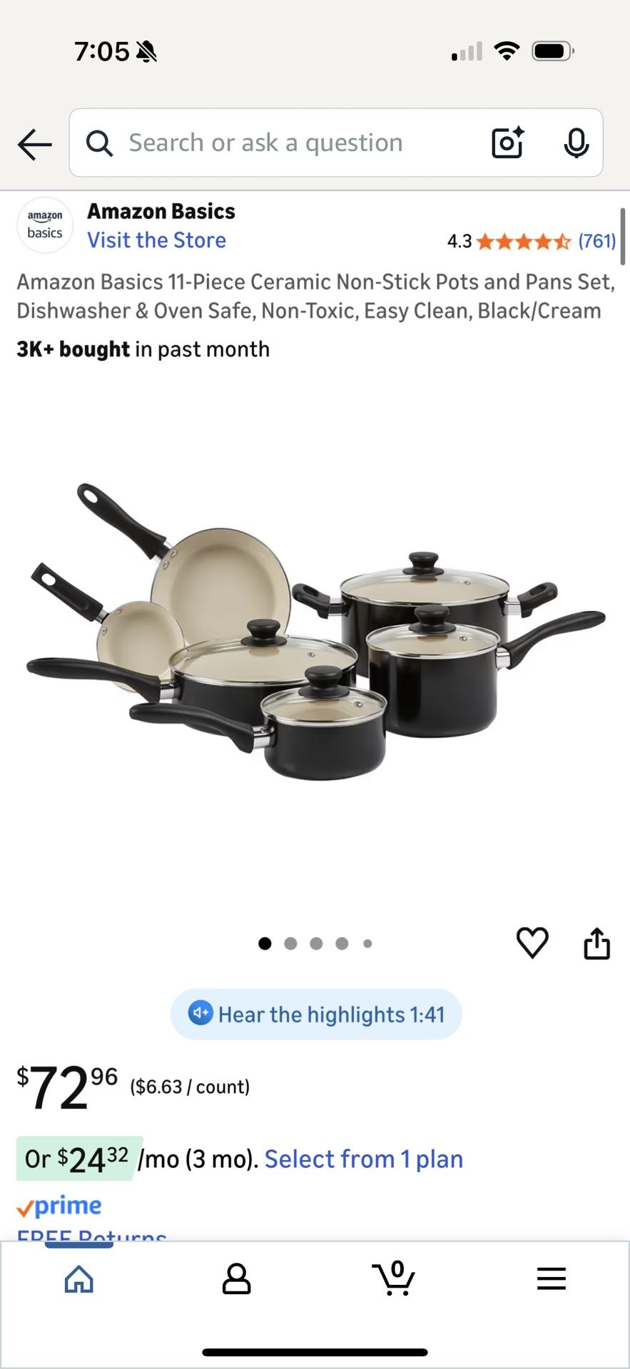 11-Piece Ceramic Non-Stick Pots and Pans Set - photo 3