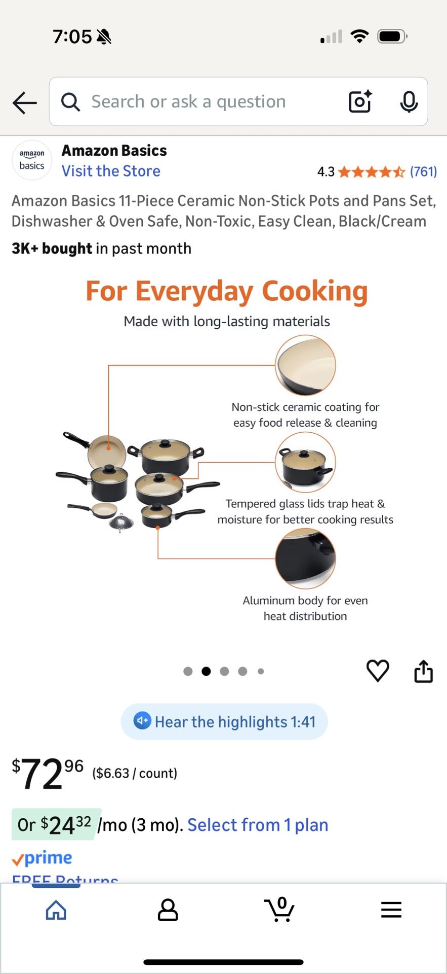 11-Piece Ceramic Non-Stick Pots and Pans Set - photo 5
