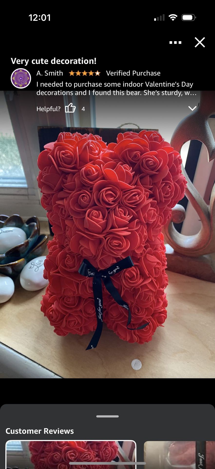 Christmas Rose Bear Gift for Women - photo 5