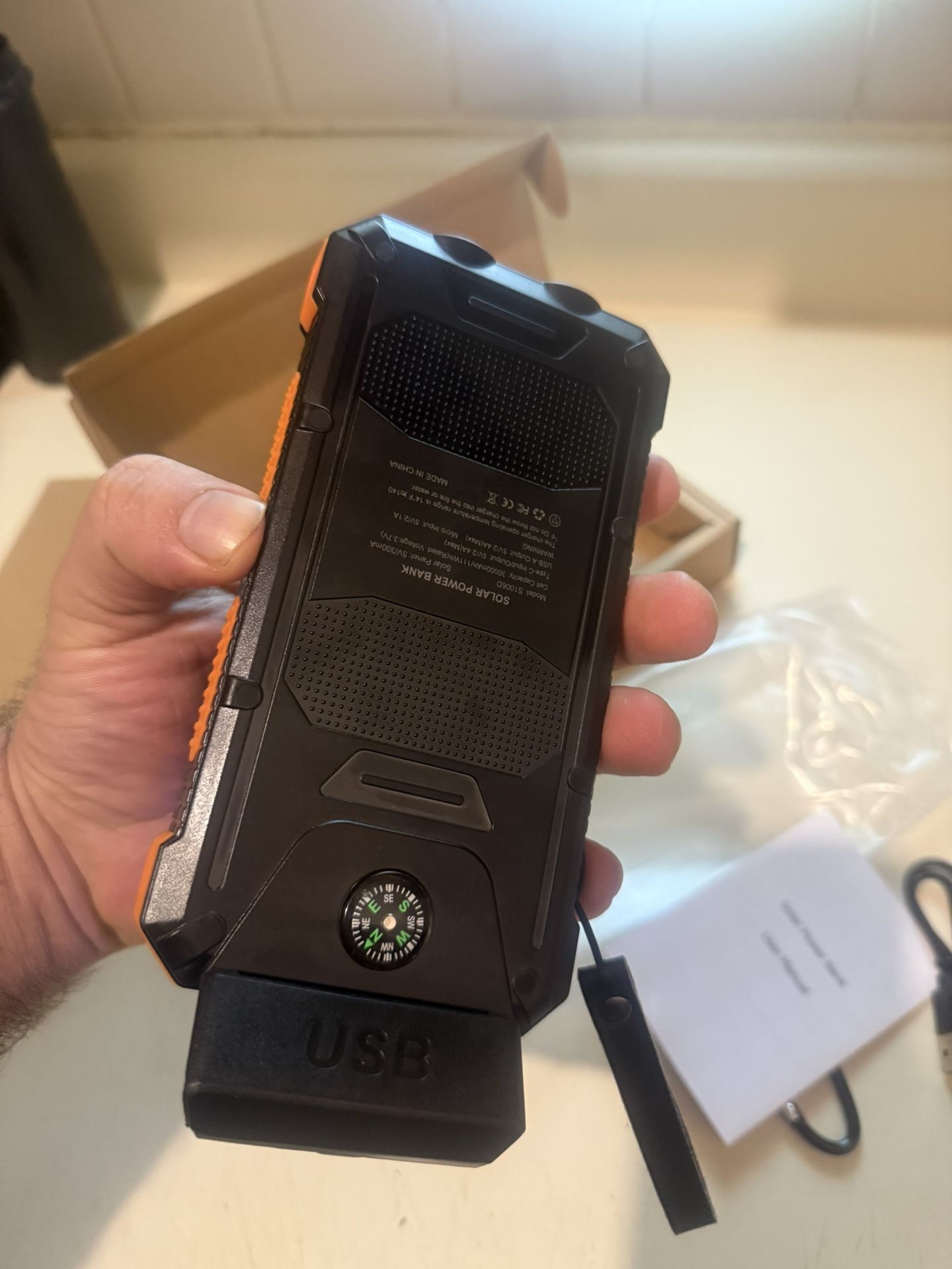 Solar Power Bank 38800mAh Portable Charger 4 Cables 4 Ports - photo 3