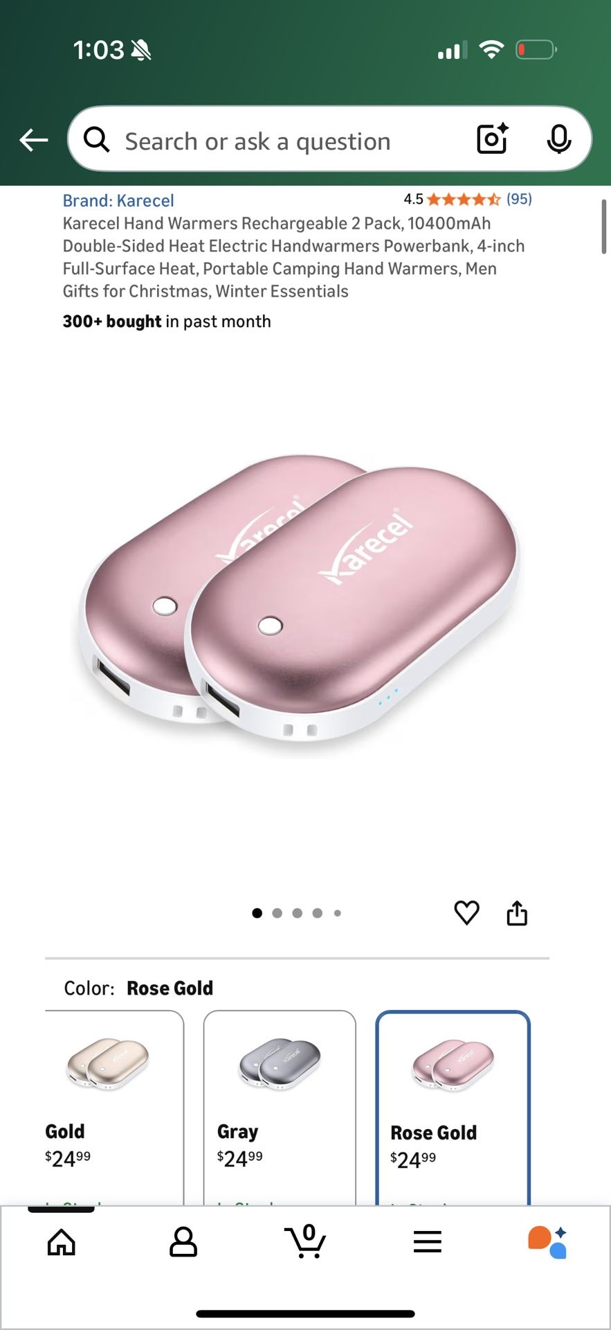 Hand Warmers Rechargeable 2 Pack, 10400mAh Electric Powerbank - photo 3