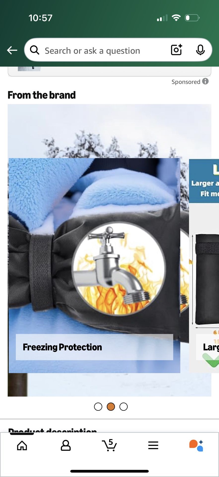 Outdoor Faucet Covers for Winter, 2 Pack - photo 2