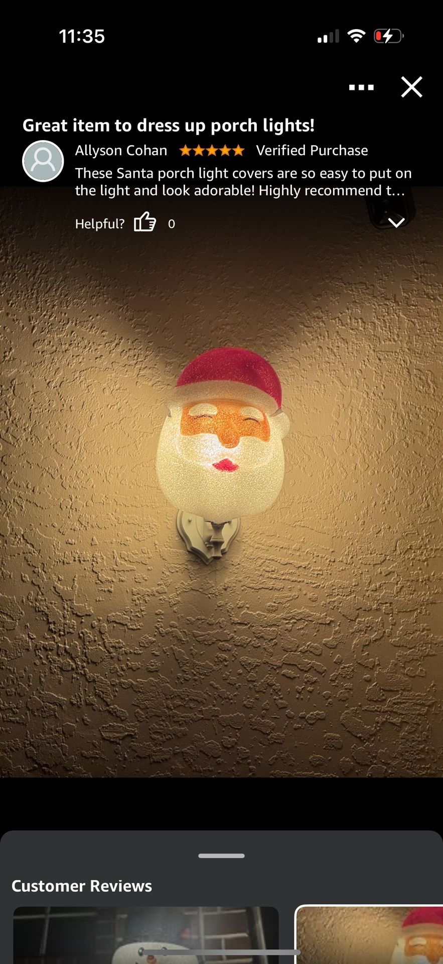 Christmas Santa Porch Light Covers for Garage Door - photo 3