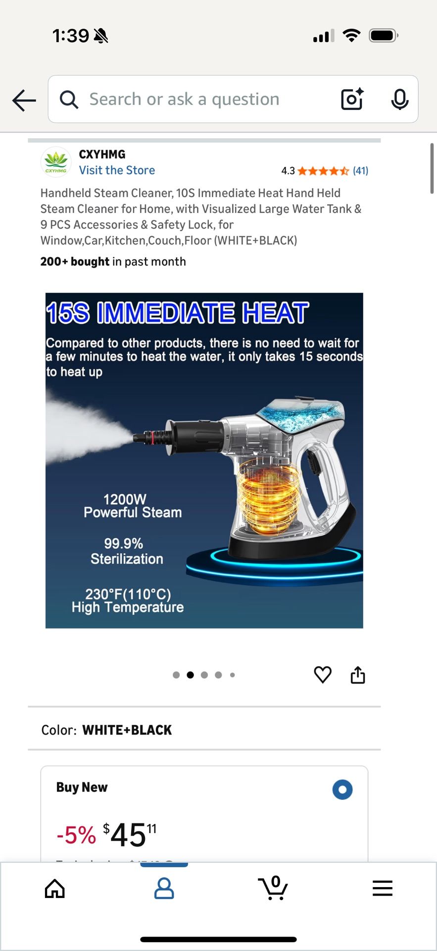 Handheld Steam Cleaner with 9 Accessories - photo 5