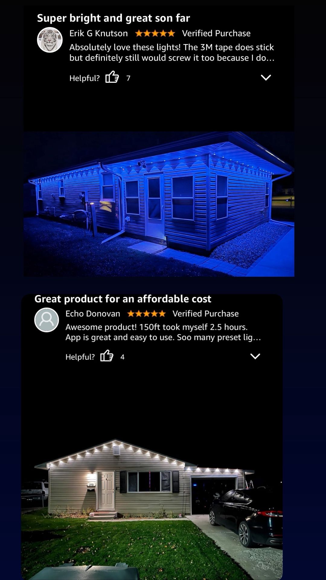 Permanent Outdoor LED Smart String Lights RGB Color Changing