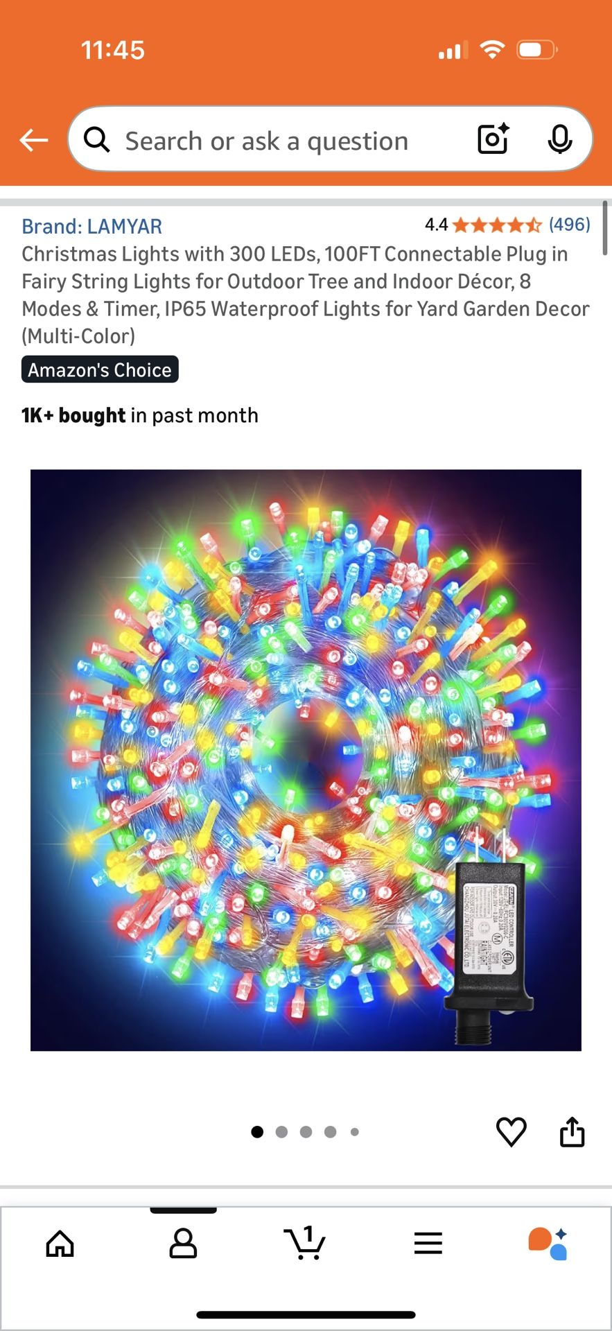 300 LED Christmas Fairy String Lights 100FT, 8 Modes & Timer - photo 4