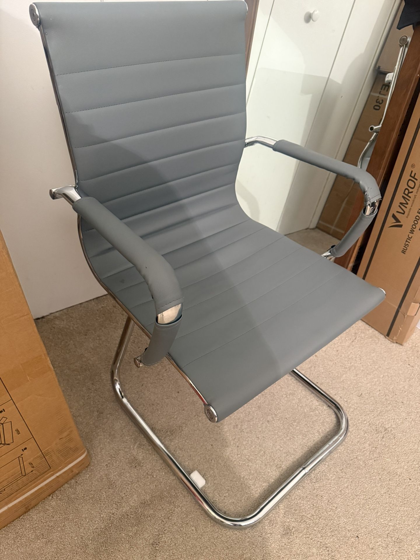 Heavy Duty Leather Office/Guest/Conference Chair
