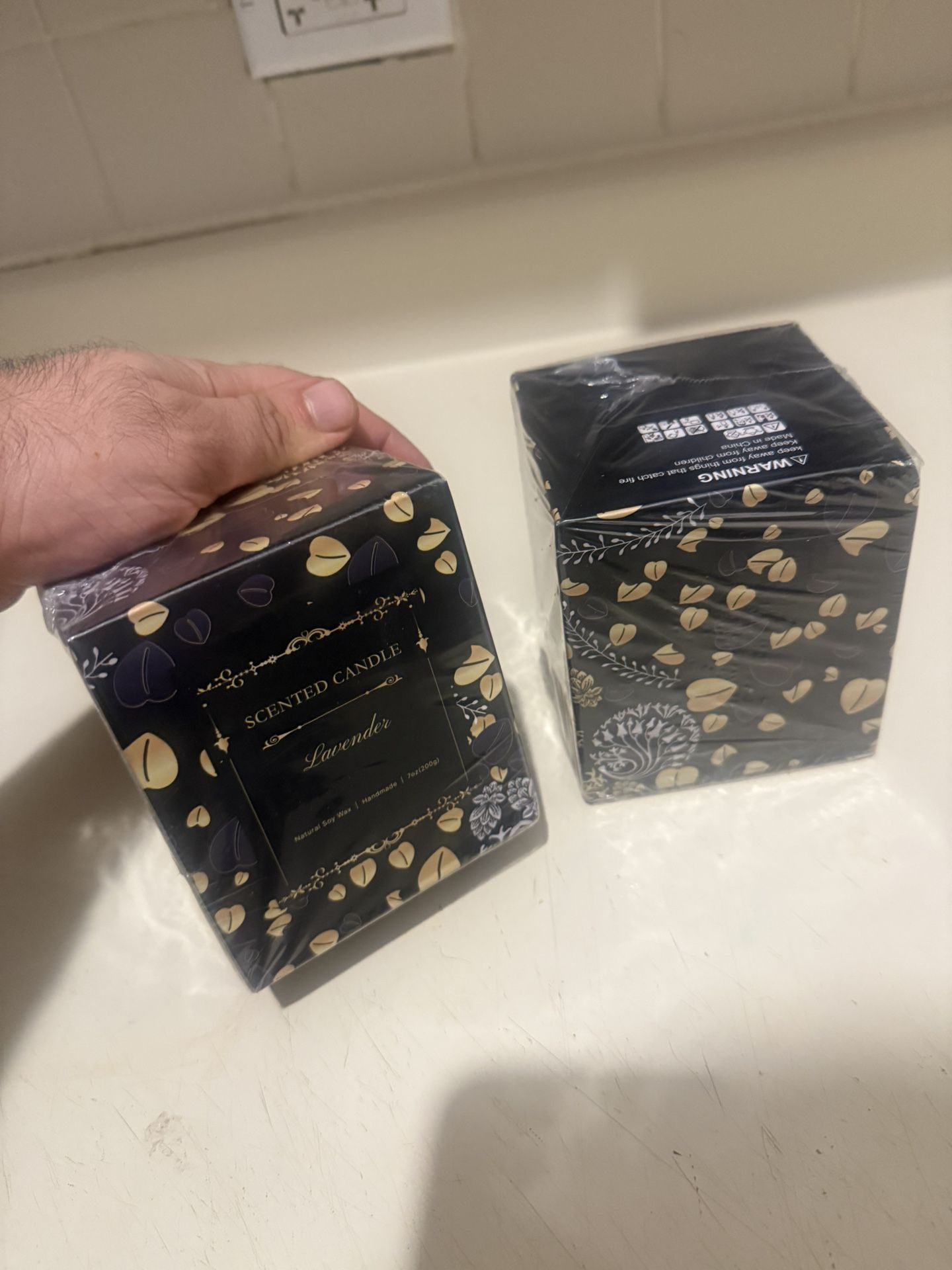 Lavender Scented Candles with Replaceable Stickers - photo 4
