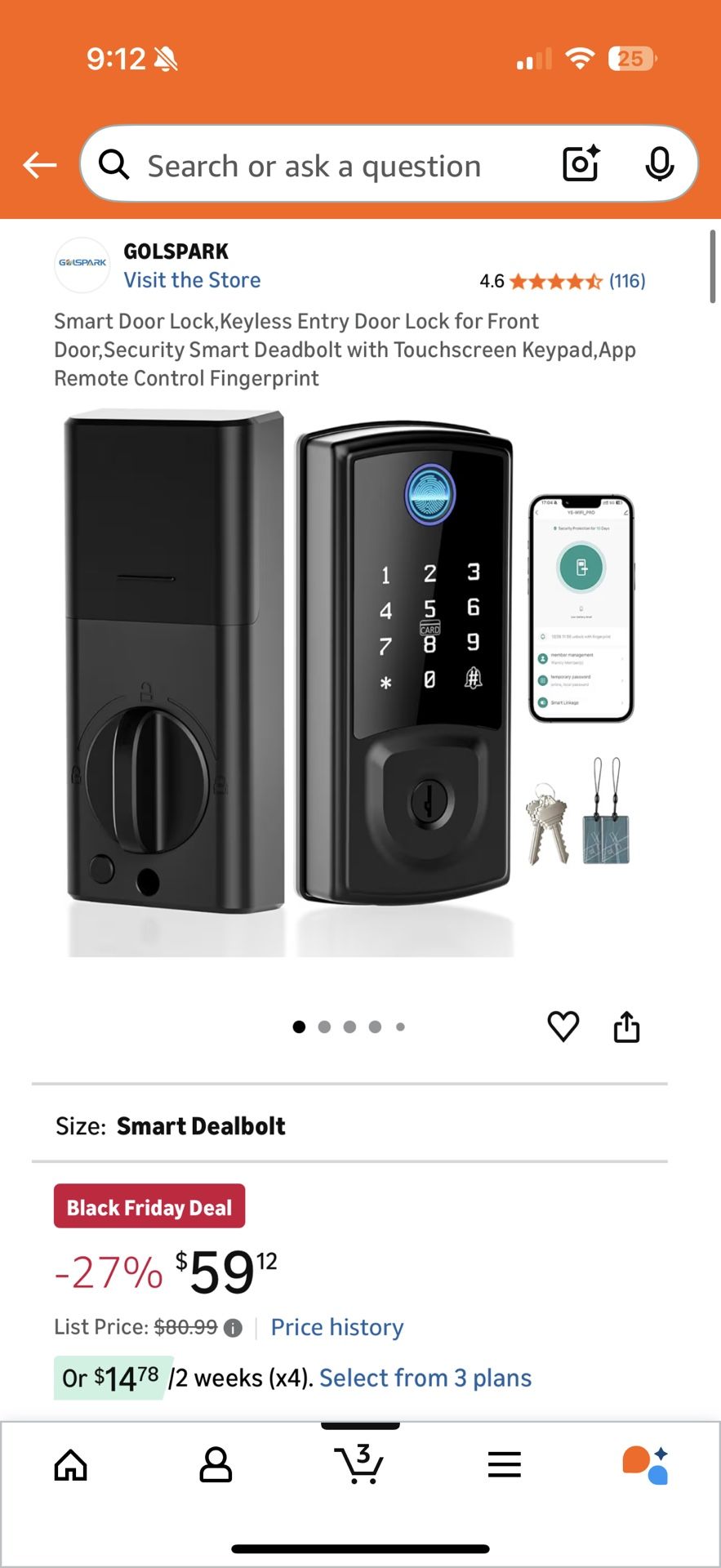 Smart Keyless Entry Deadbolt with Fingerprint & App Control - photo 5