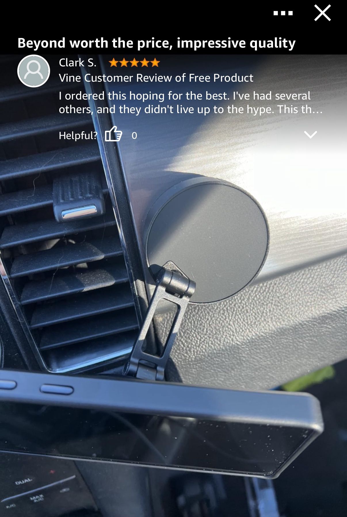 Vacuum Magnetic Phone Holder for Car Magsafe Mount - photo 2