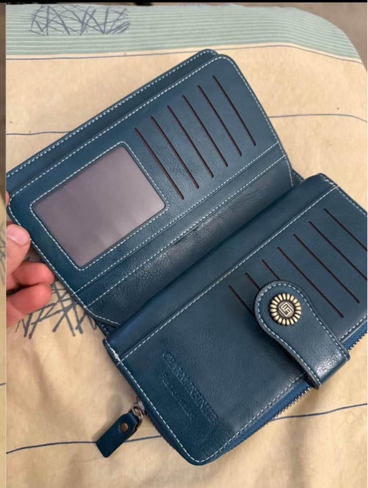 Women's Leather RFID Blocking Credit Card Wallet Wristlet - photo 2