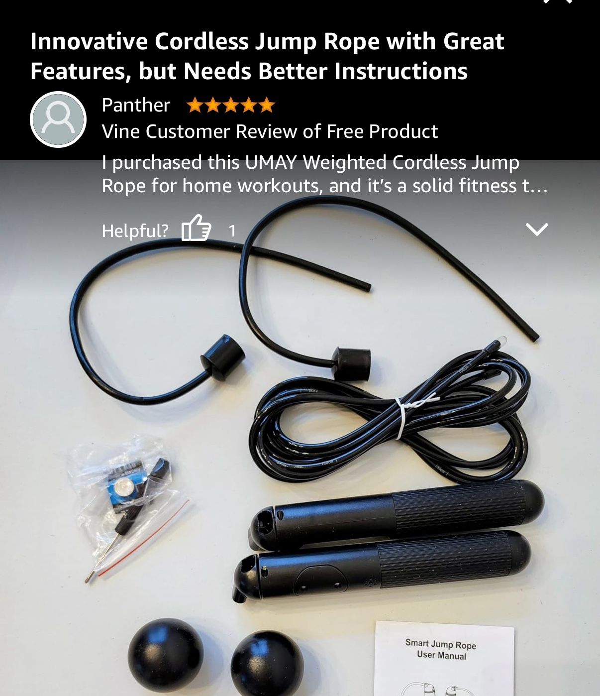 Weighted Cordless Jump Rope with LCD Counter - photo 4