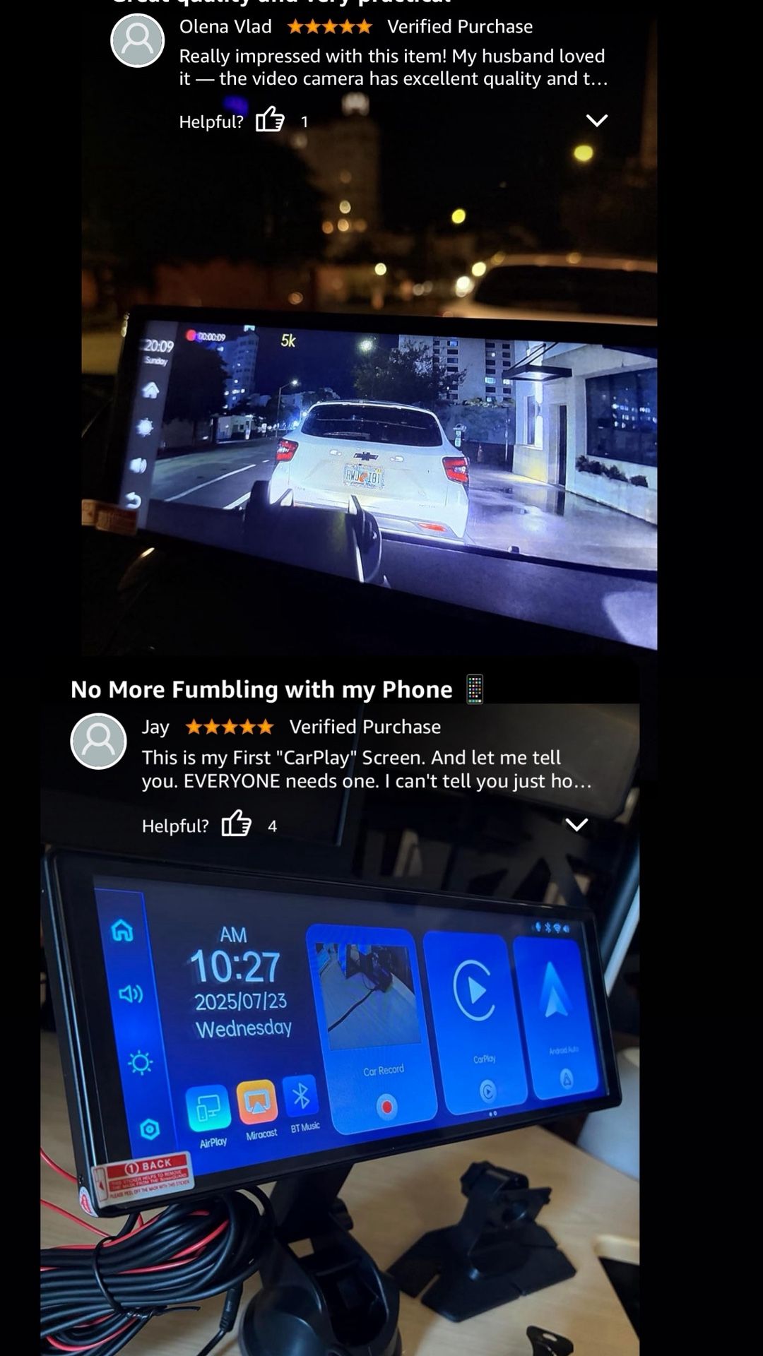 10.26 inch Portable Carplay & Android Auto Touch Screen - photo 2