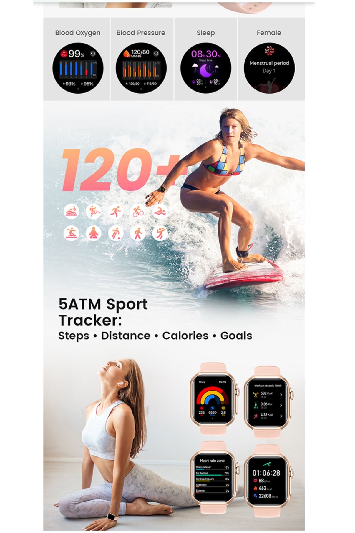 Smart Watch for iPhone & Android with Bluetooth Calling - photo 3