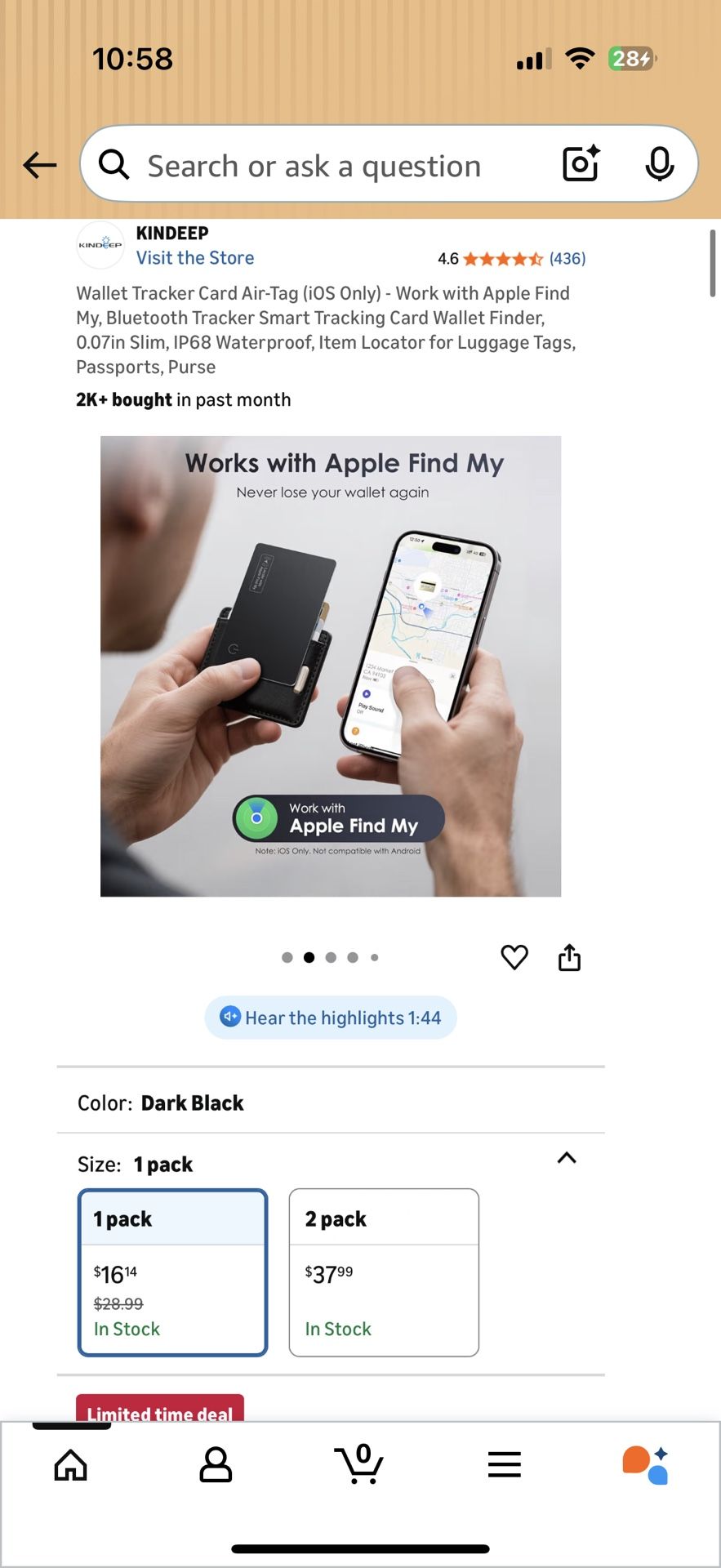 Wallet Tracker Card Air-Tag (iOS Only) - photo 4