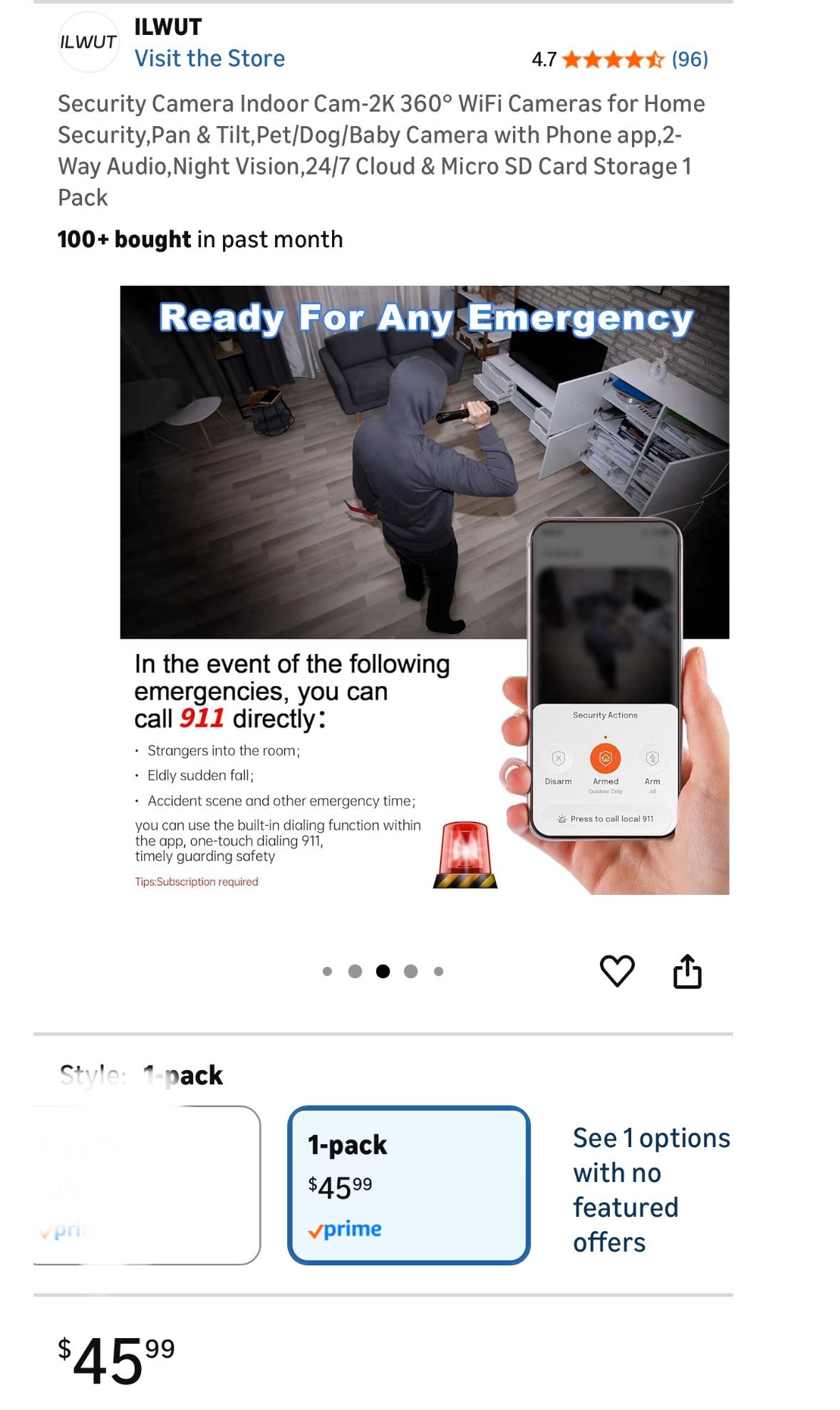 Security Camera Indoor Cam-2K 360° WiFi Home Security - photo 3