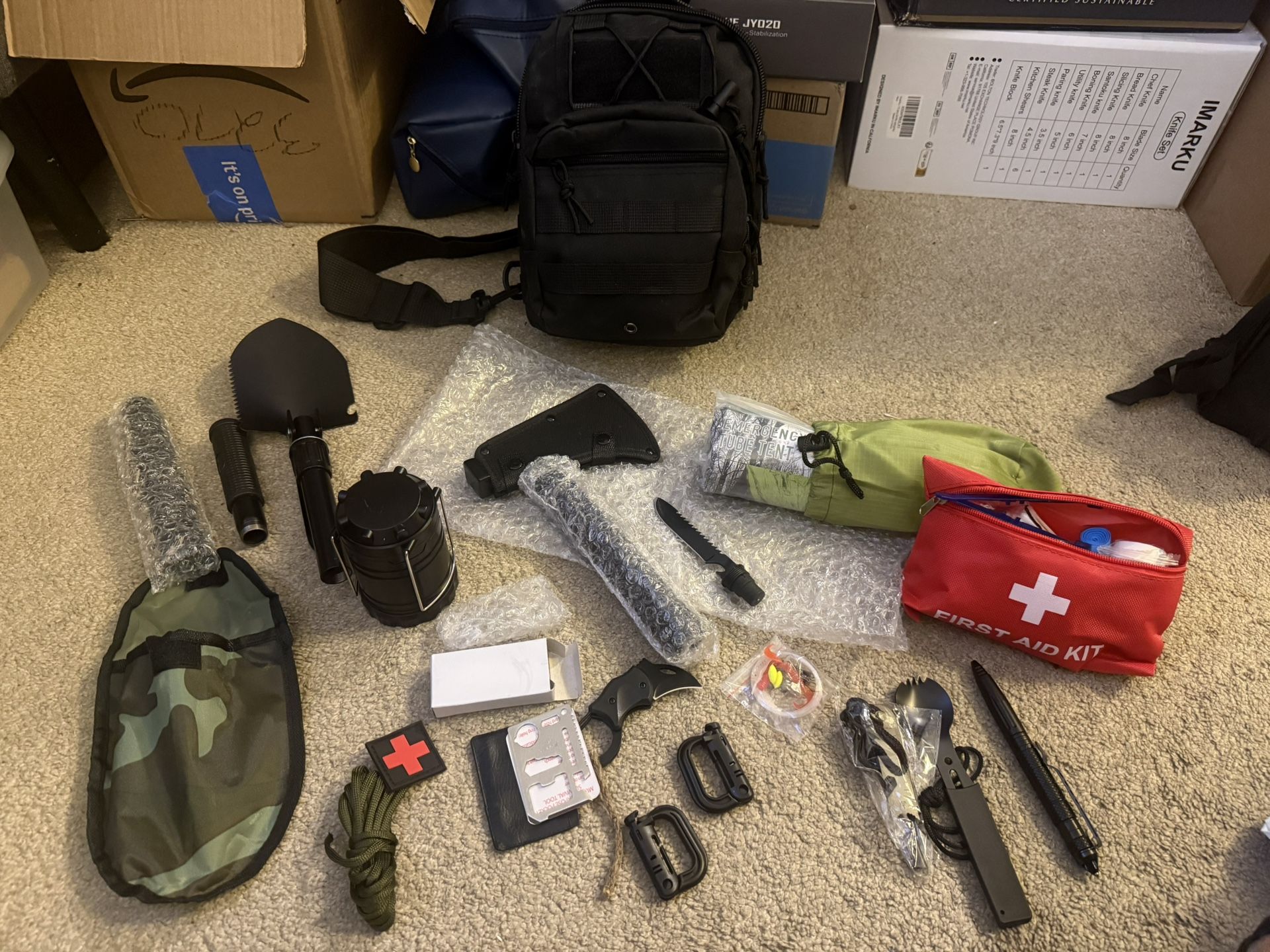 268 Pcs Emergency Survival Gear and First Aid Kit