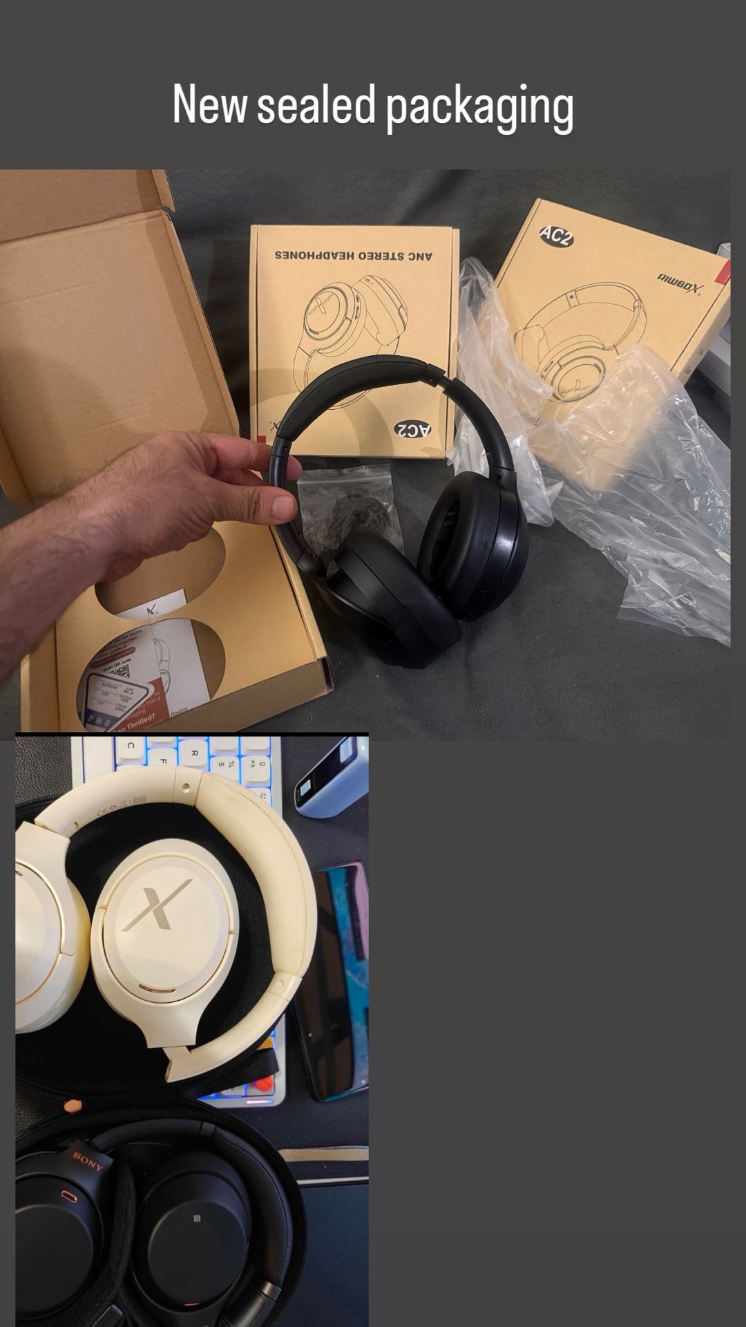Hybrid Active Noise Cancelling Wireless Bluetooth Headphones - photo 2