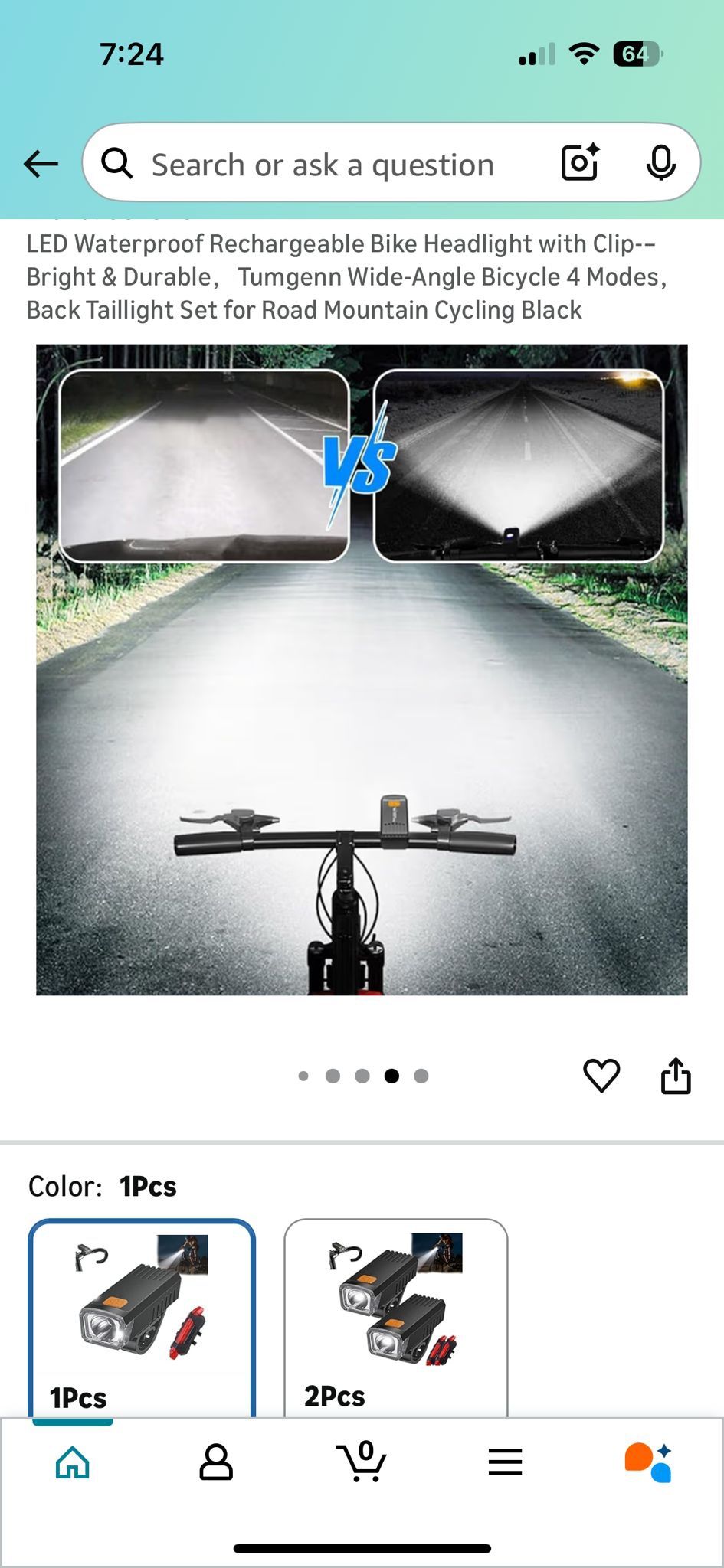 Bike Headlight Front Light Set, Rechargeable Bicycle Lights - photo 3