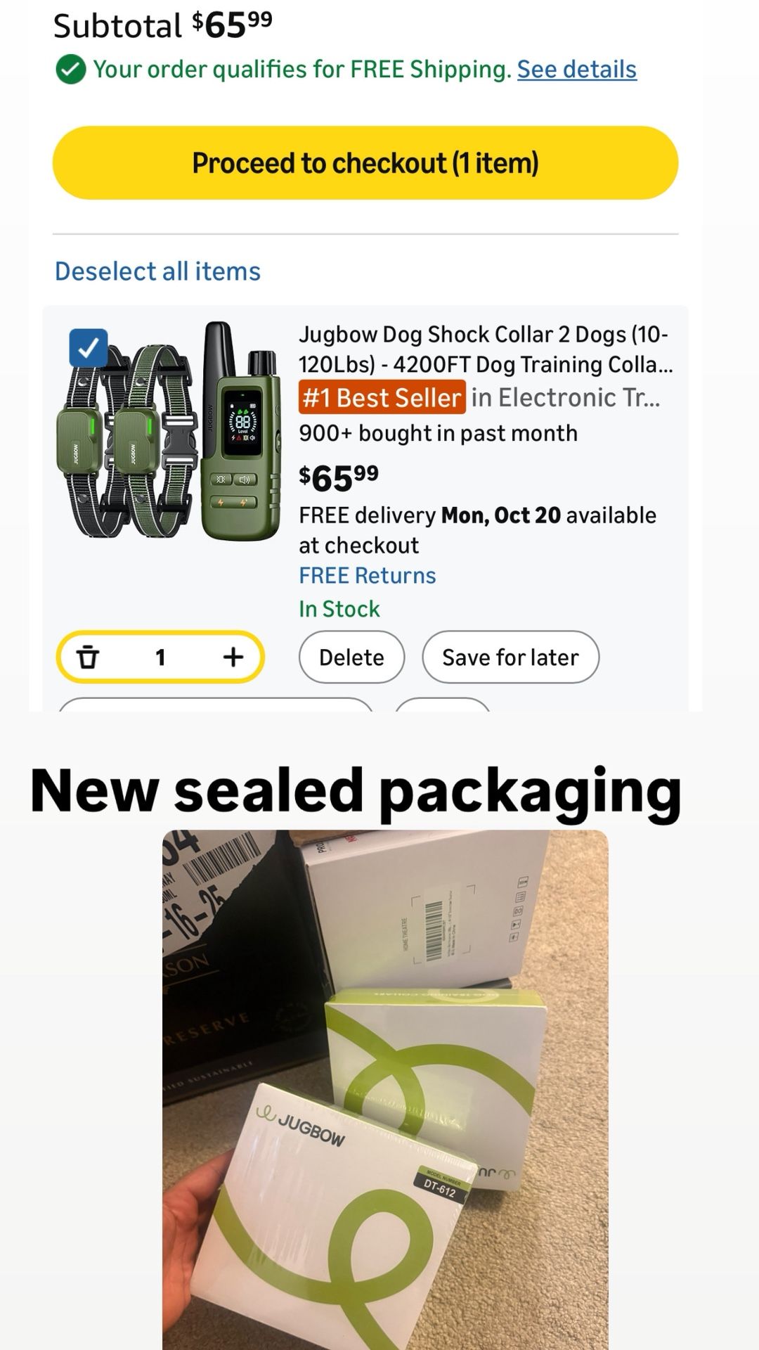 Dog Shock Collar for 2 Dogs (10-120Lbs) - 4200FT Range