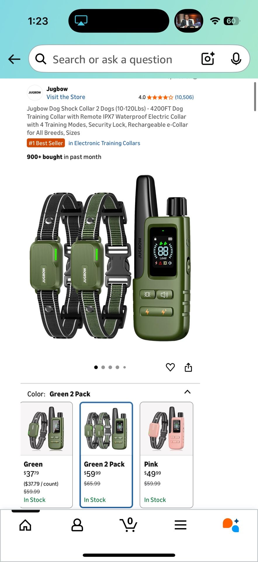 Dog Shock Collar for 2 Dogs (10-120Lbs) - 4200FT Range - photo 5