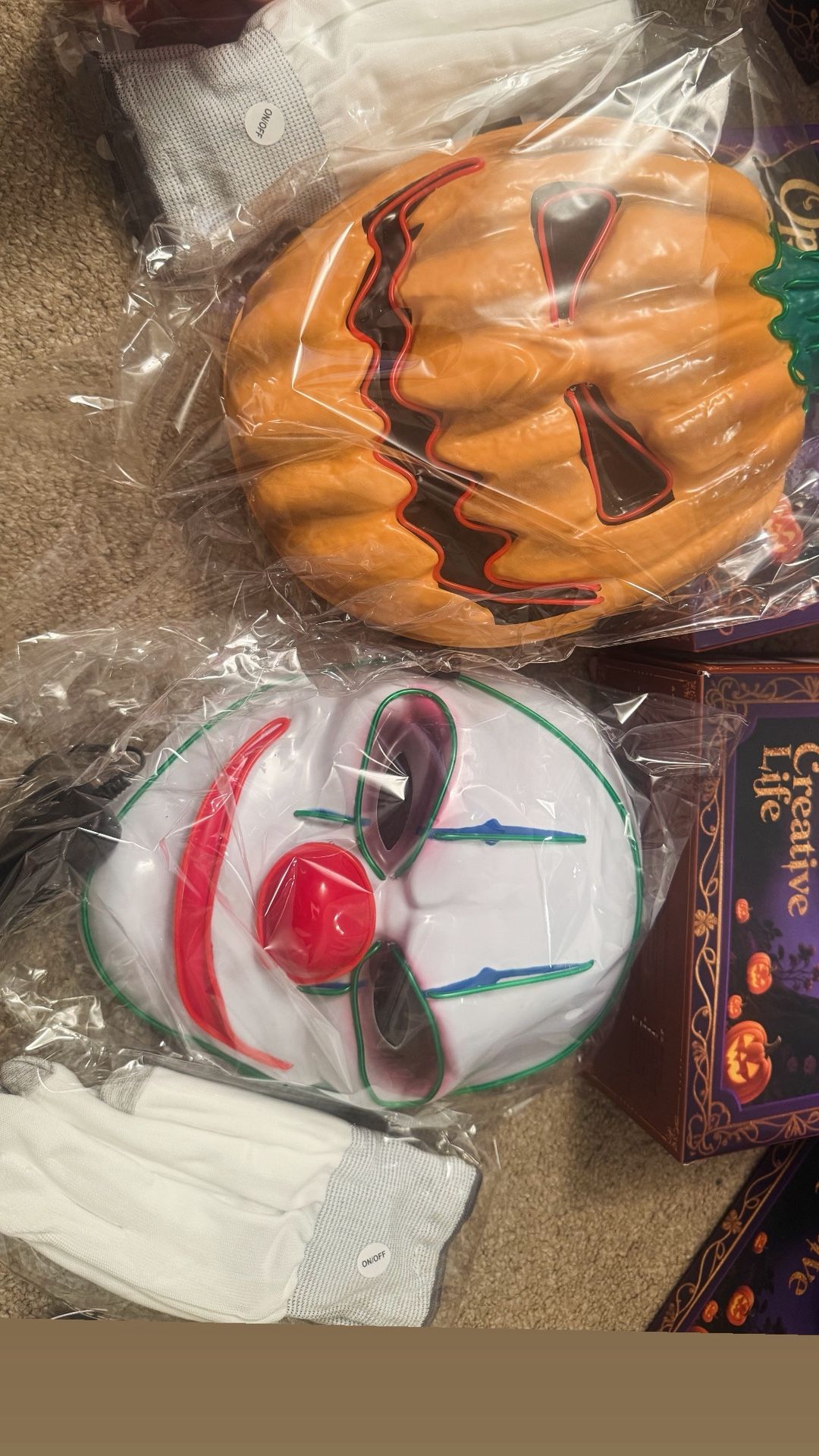 LED Mask and LED Gloves Set - Halloween Costume - photo 4