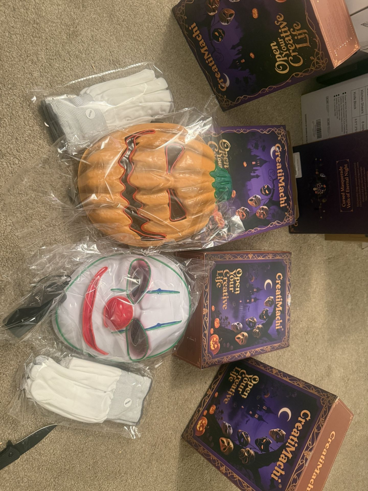 LED Mask and LED Gloves Set - Halloween Costume - photo 5