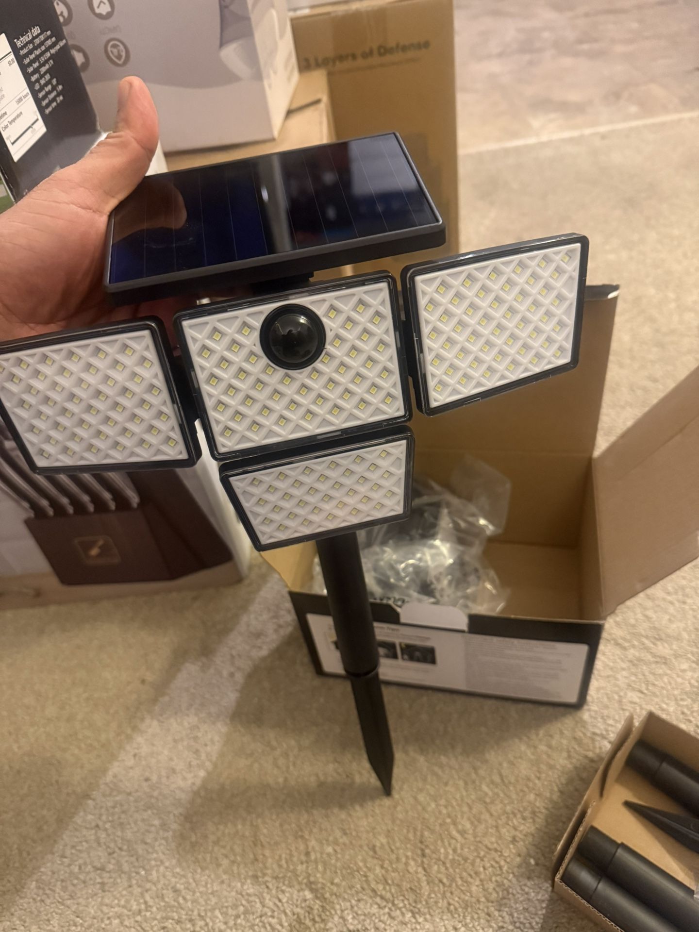 2 pk Solar Motion Sensor Security Lights 283 LED - photo 4