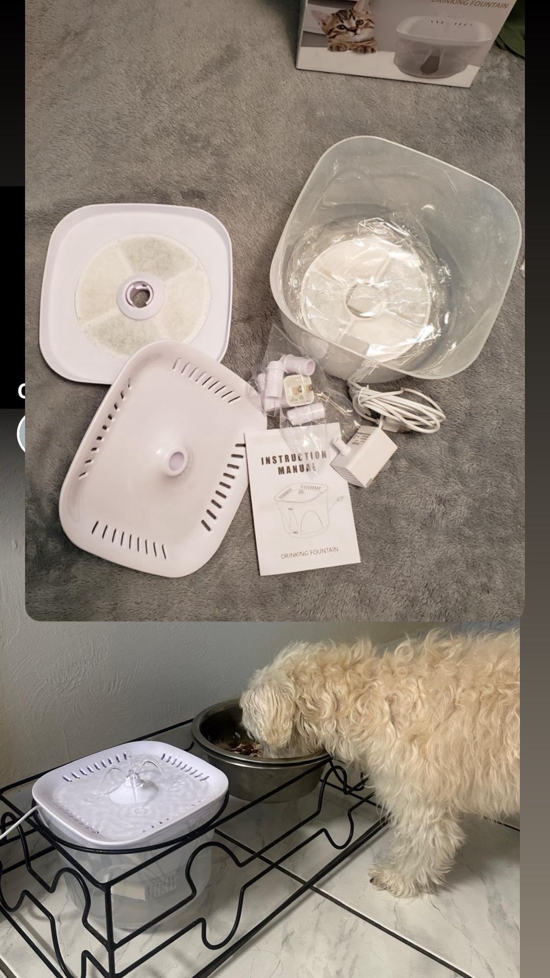 BOODIDI Ultra Silent Cat Water Fountain 2.4L - photo 4