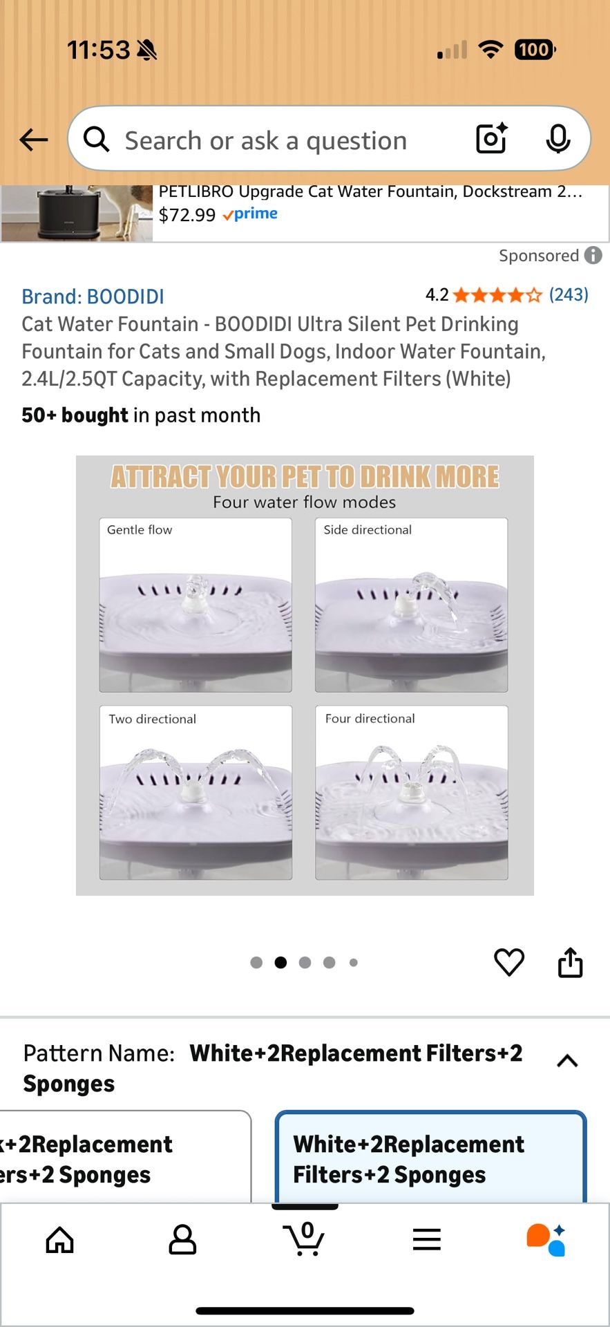 BOODIDI Ultra Silent Cat Water Fountain 2.4L - photo 5